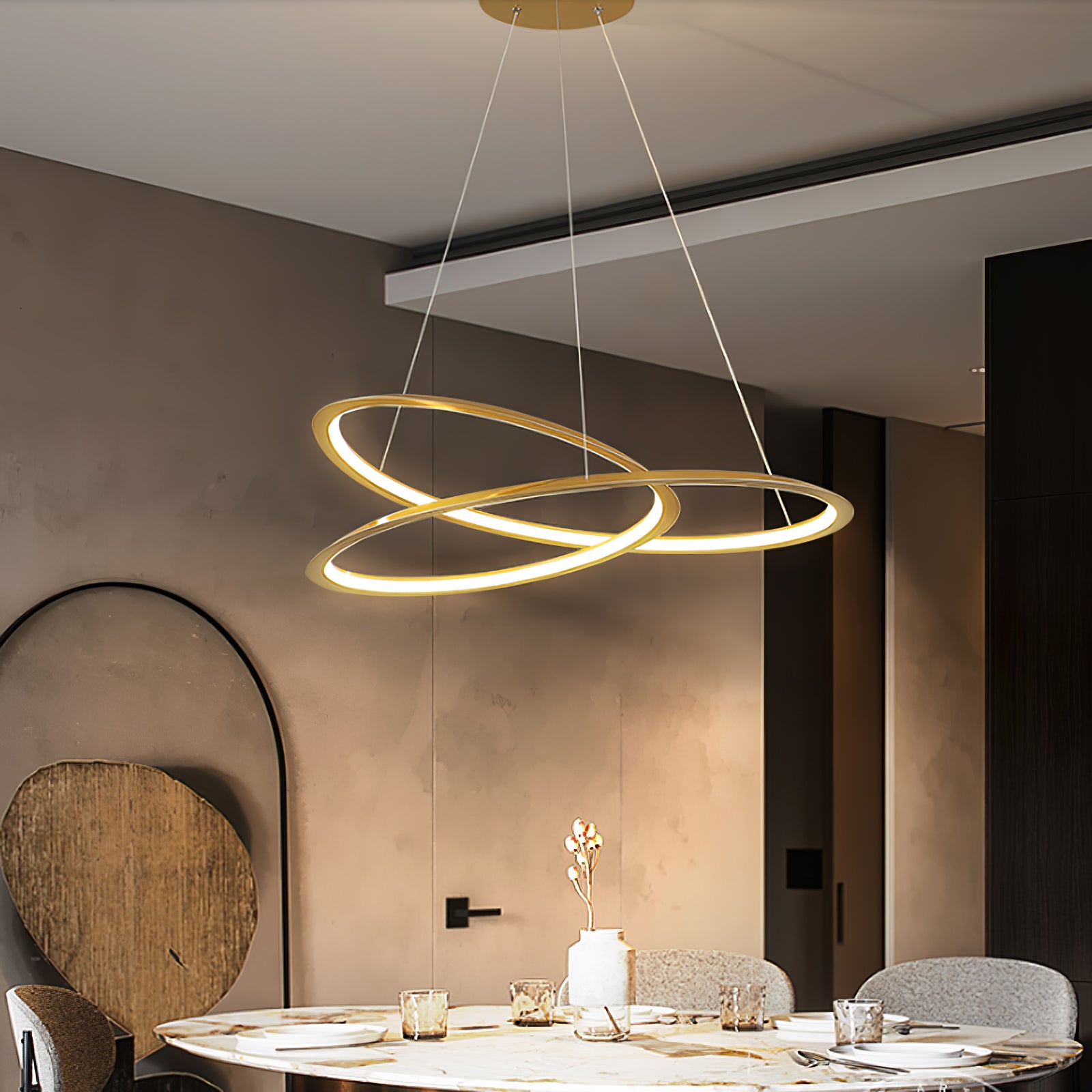 Geometric Curve Chandelier - Lumpaz