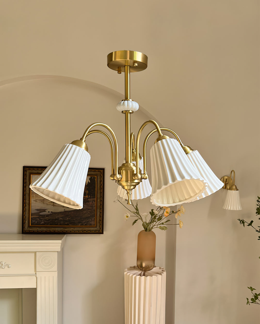 Asea Brass Chandelier - Lumpaz