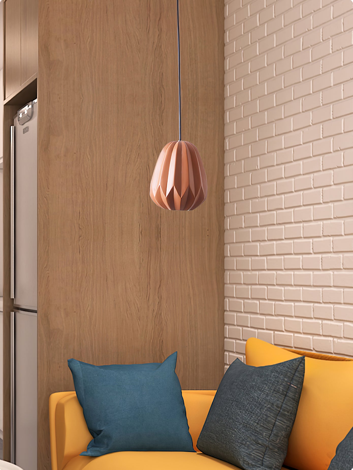 Papaya Resin Pendant Lamp - Lumpaz
