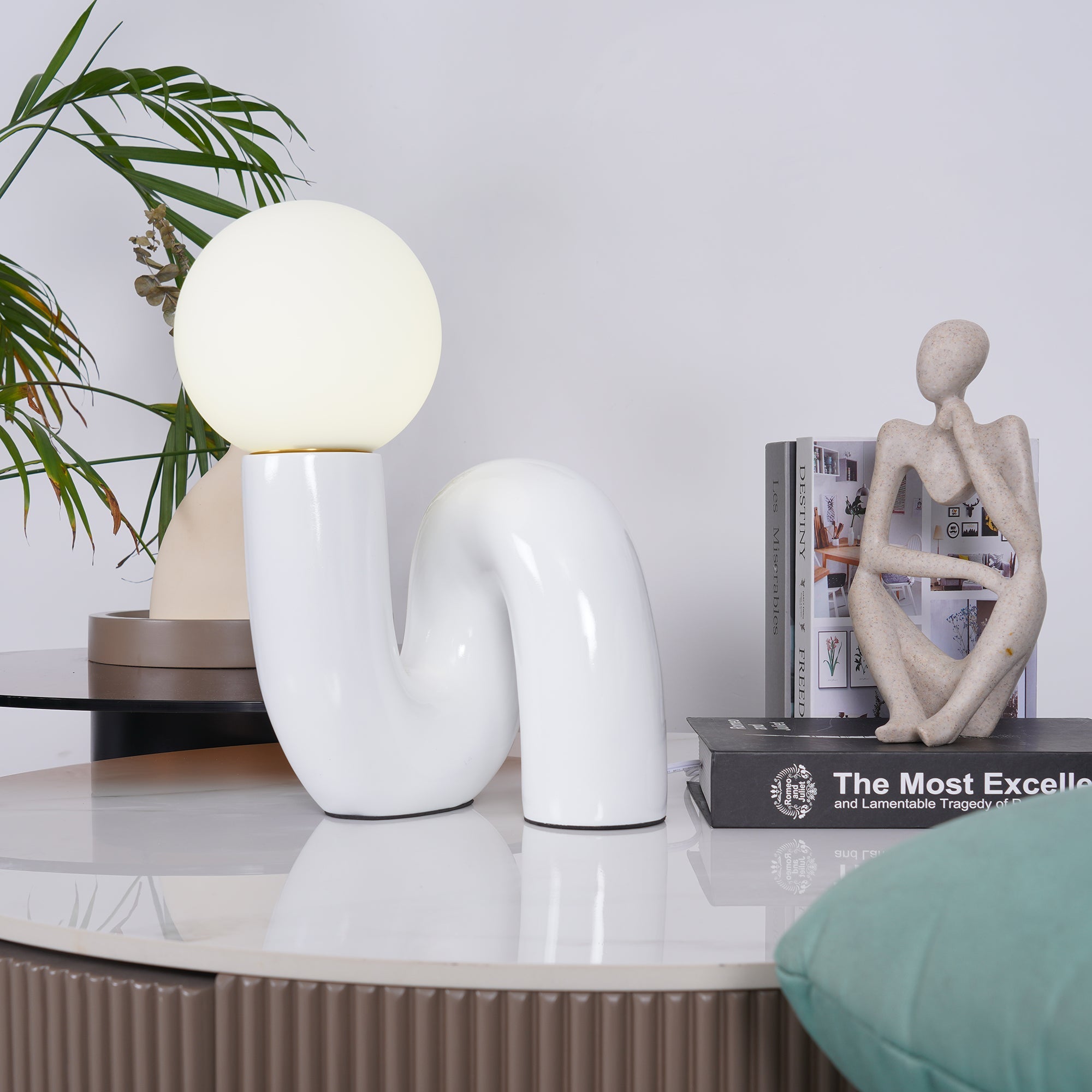 Spiral Glass Table Lamp - Lumpaz