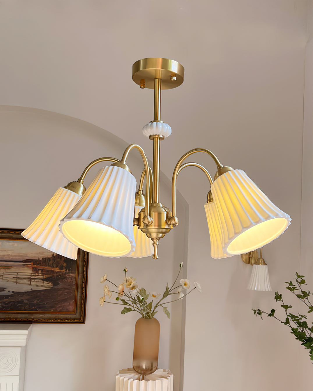 Asea Brass Chandelier - Lumpaz