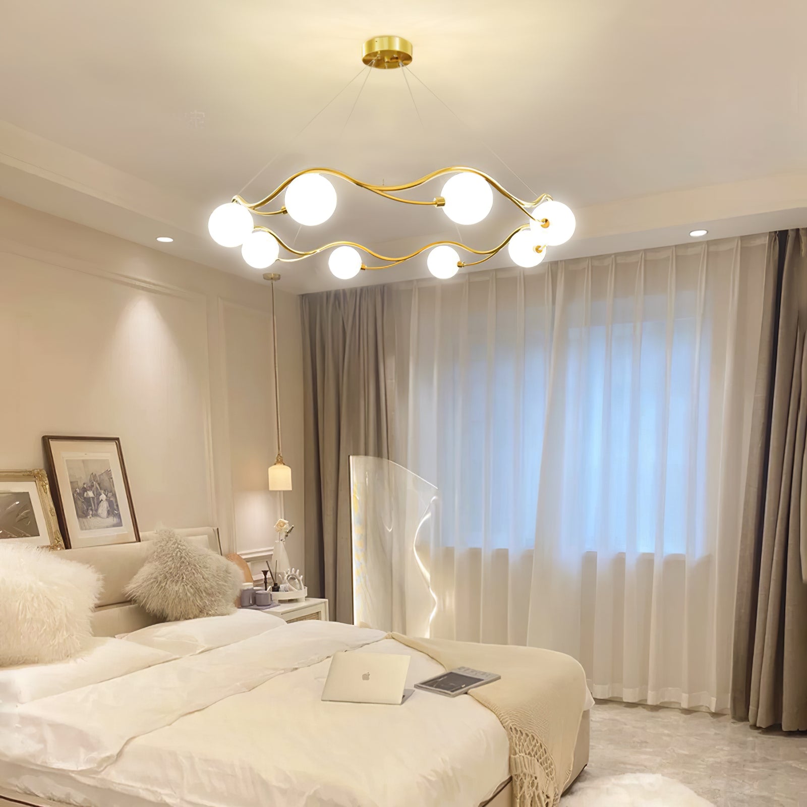 Circular Wave Chandelier - Lumpaz