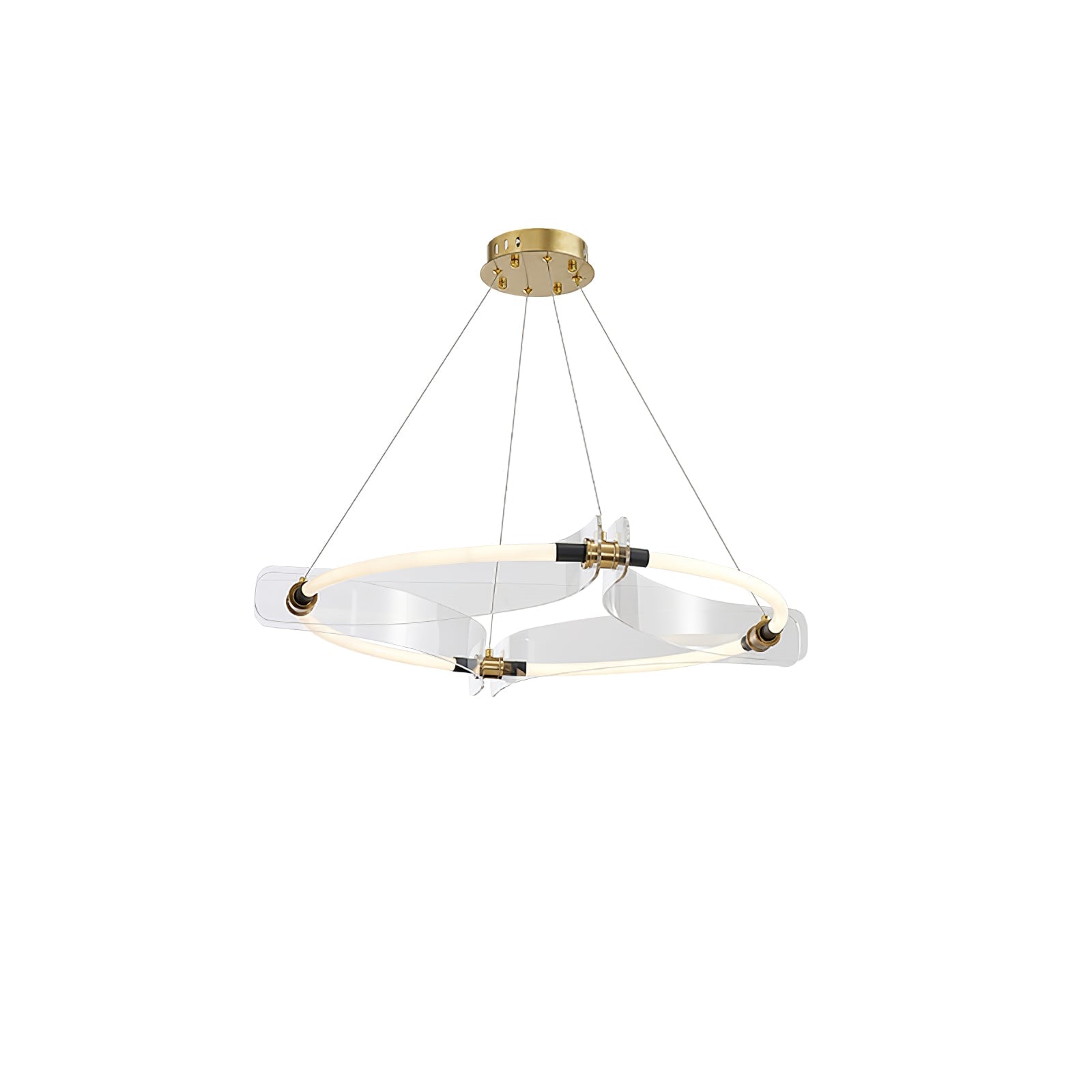 Four Acrylics Round Chandelier - Lumpaz