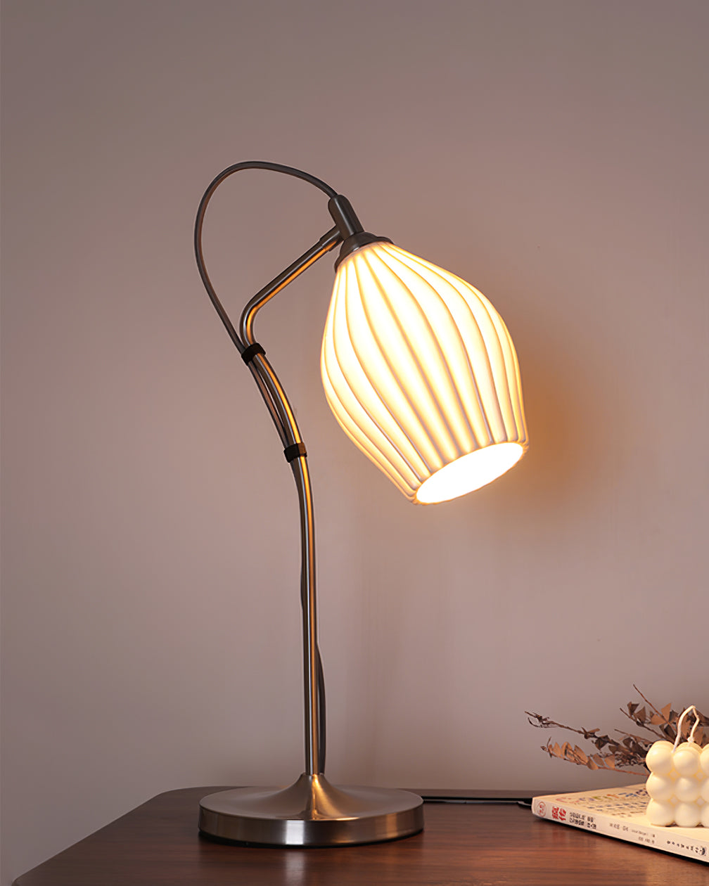 Ceramic Ribbed Table Lamp - Lumpaz