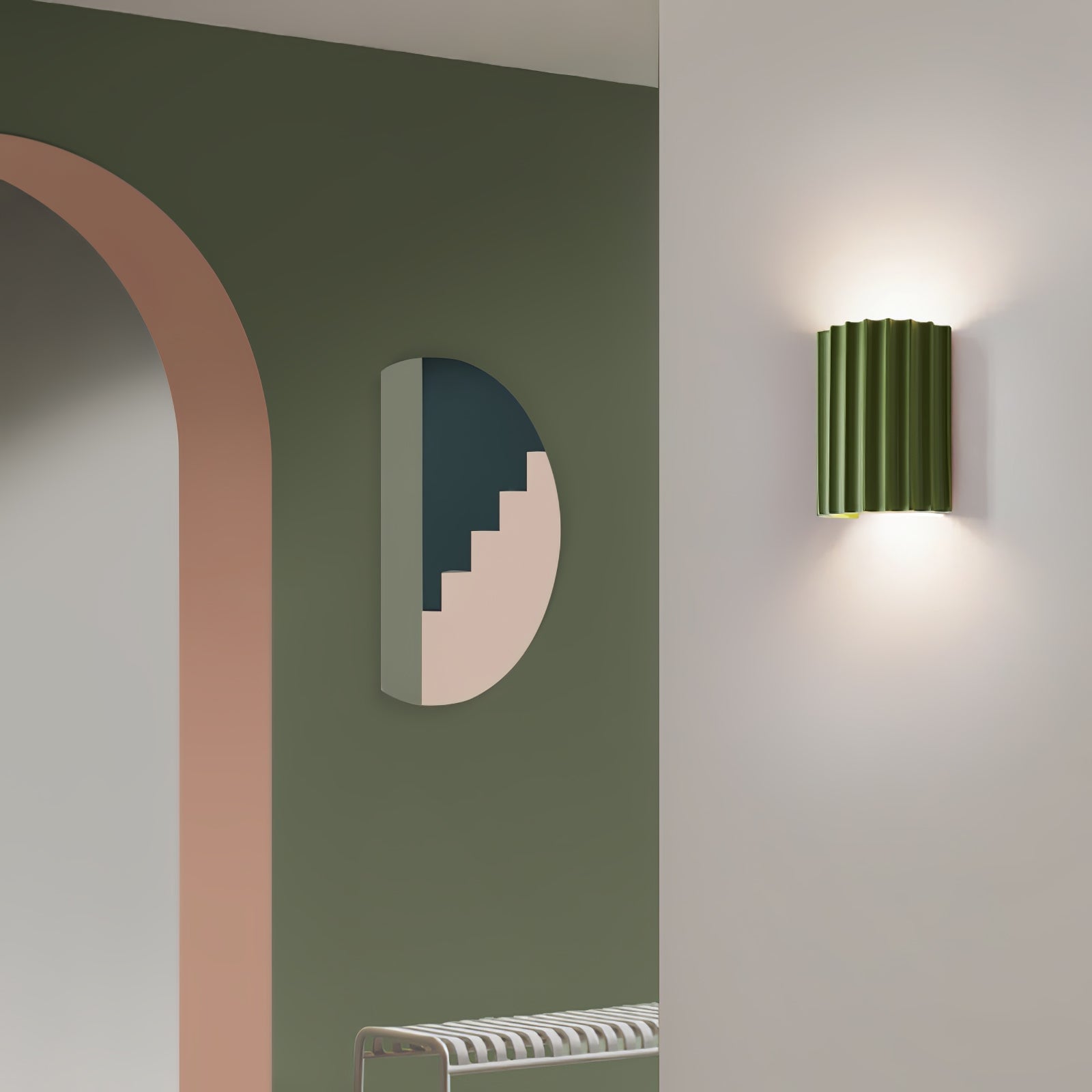 Fluted Resin Wall Lamp - Lumpaz
