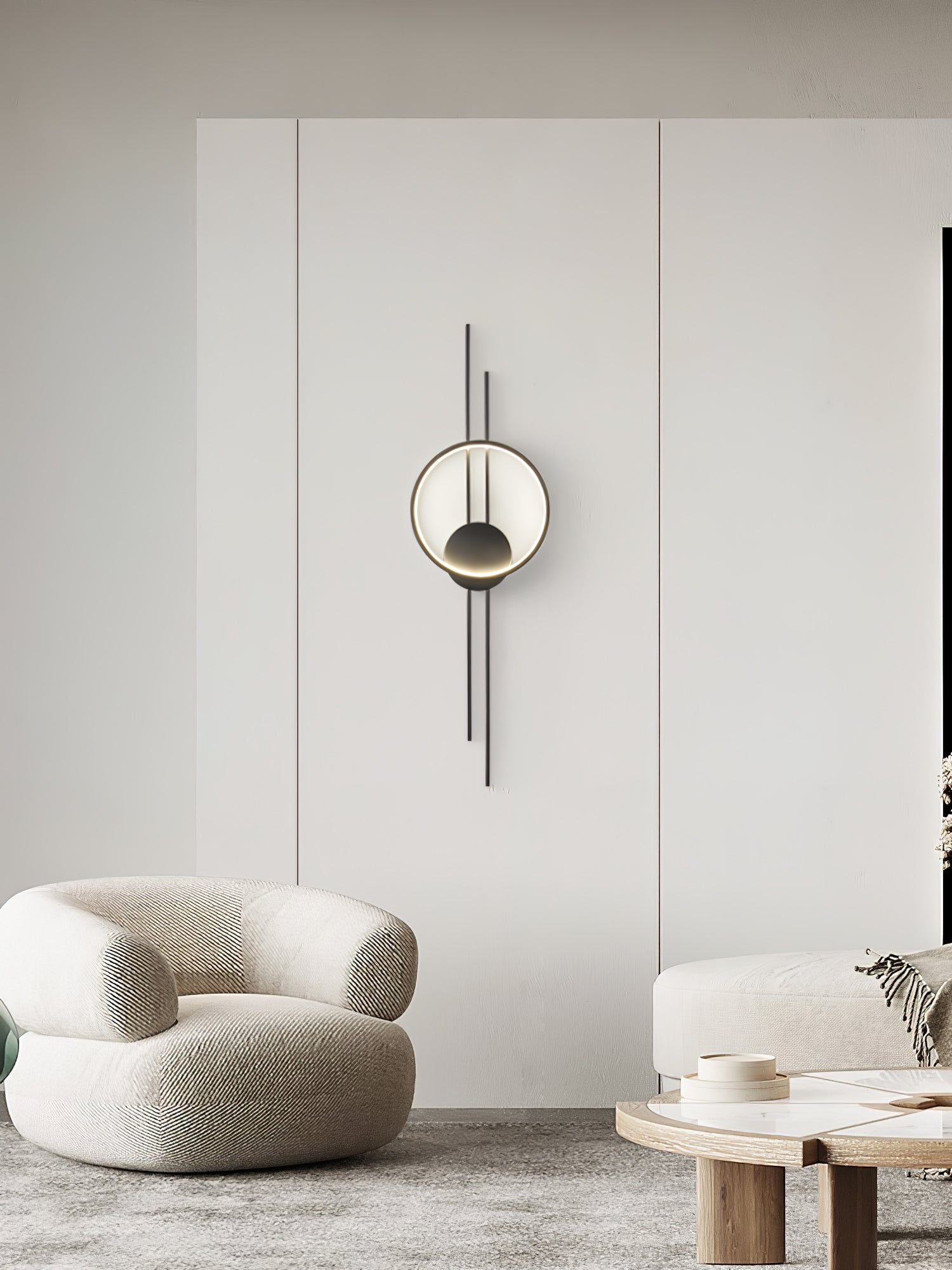 Circle And Line Wall Lamp - Lumpaz