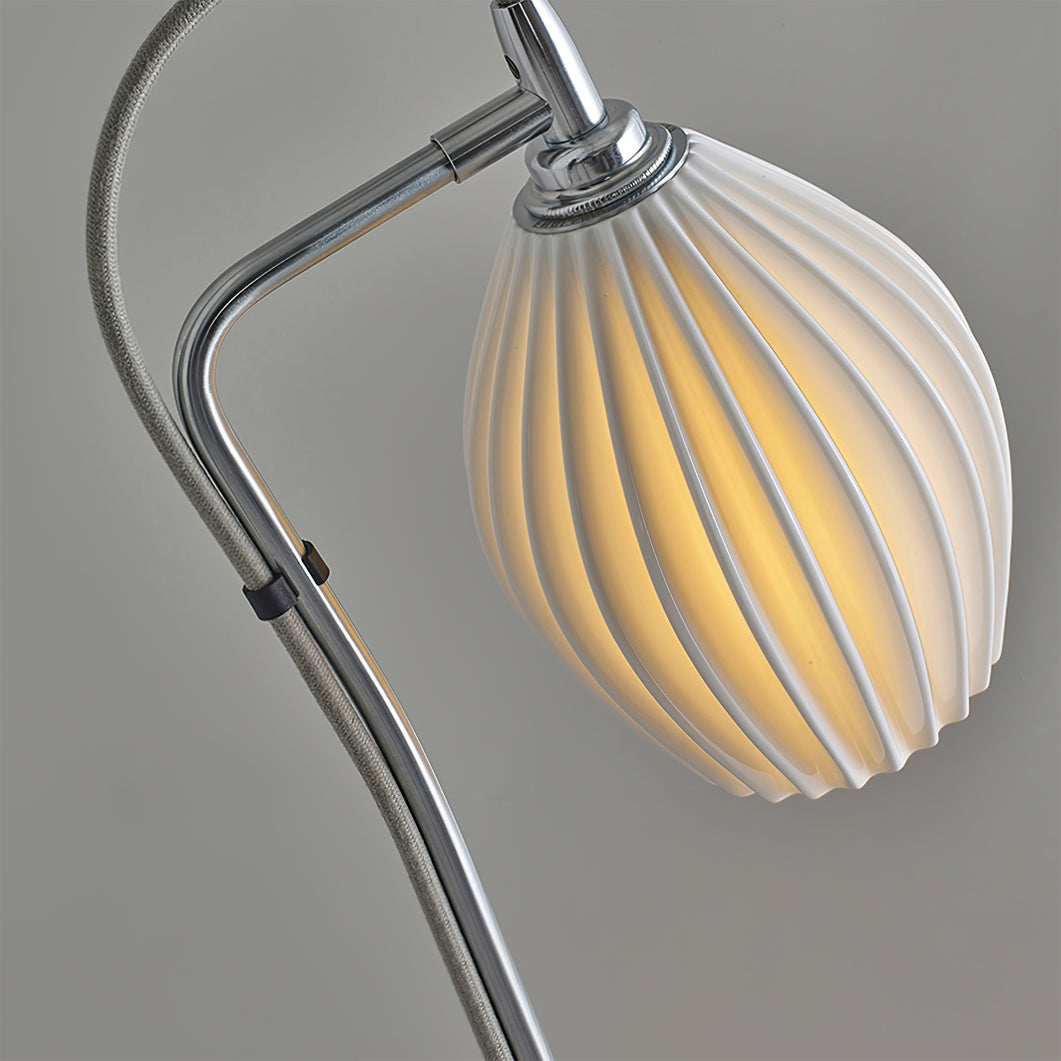 Ceramic Ribbed Floor Lamp - Lumpaz