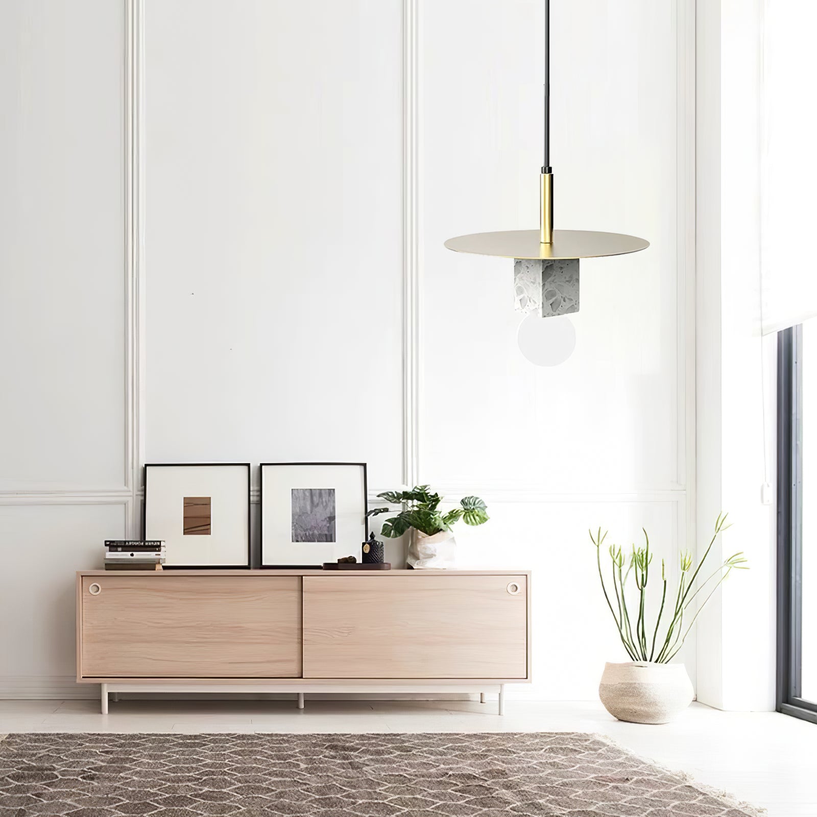 Stone Square Pendant Lamp - Lumpaz