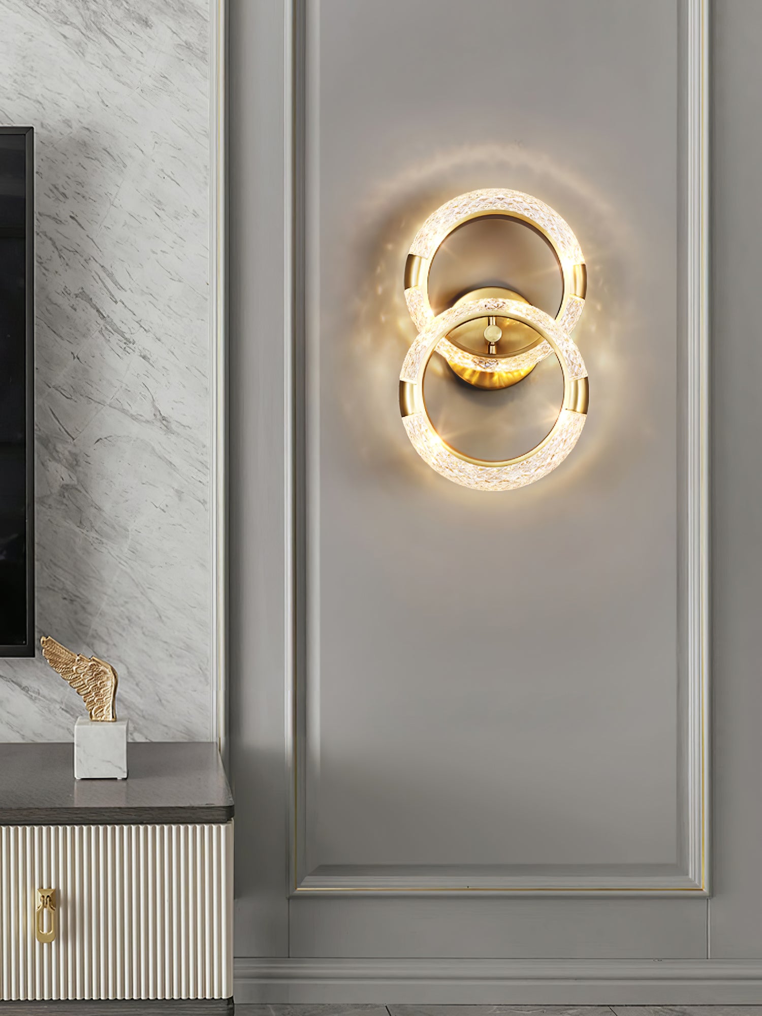 Crystal LED Round Wall Lamp - Lumpaz