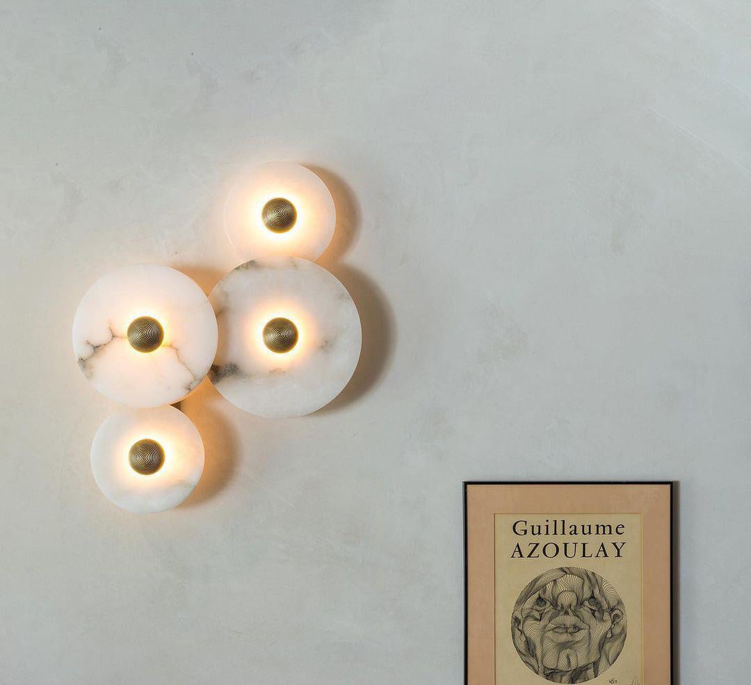 Round Alabaster Wall Lamp - Lumpaz