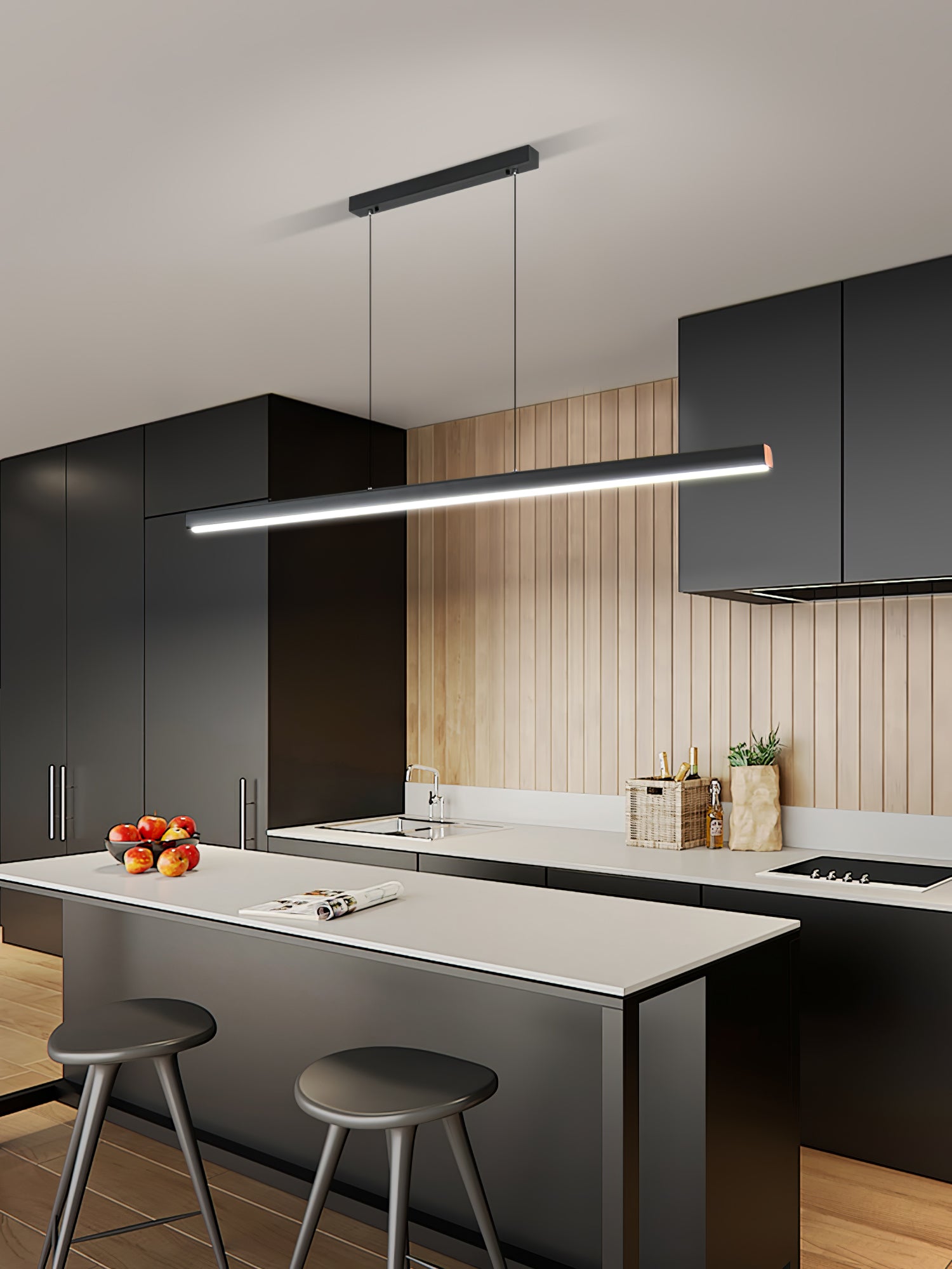 Edge Linear Island Chandelier - Lumpaz