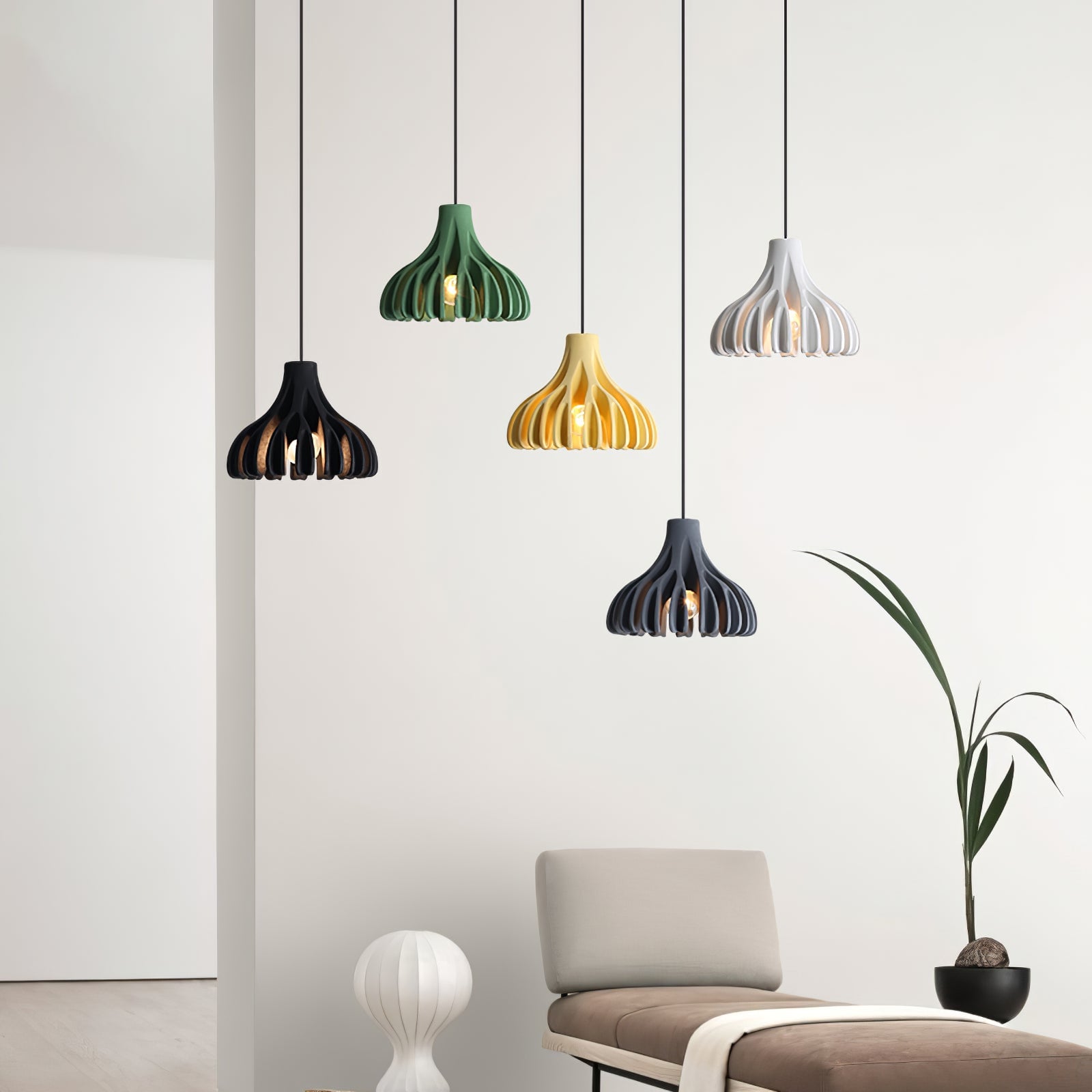 Coral Resin Pendant Lamp - Lumpaz