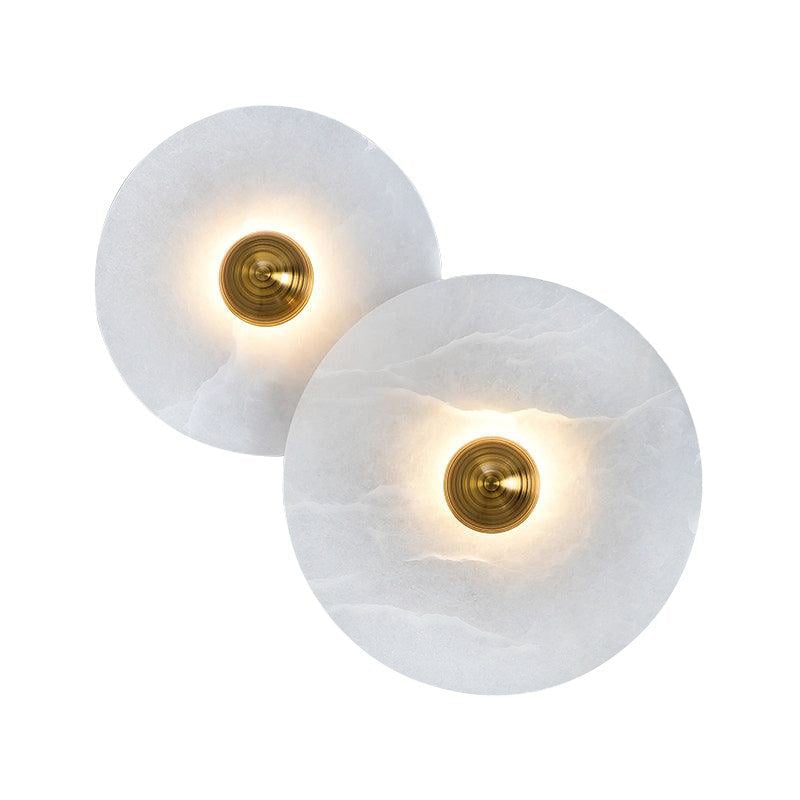 Round Alabaster Combination Wall Lamp - Lumpaz