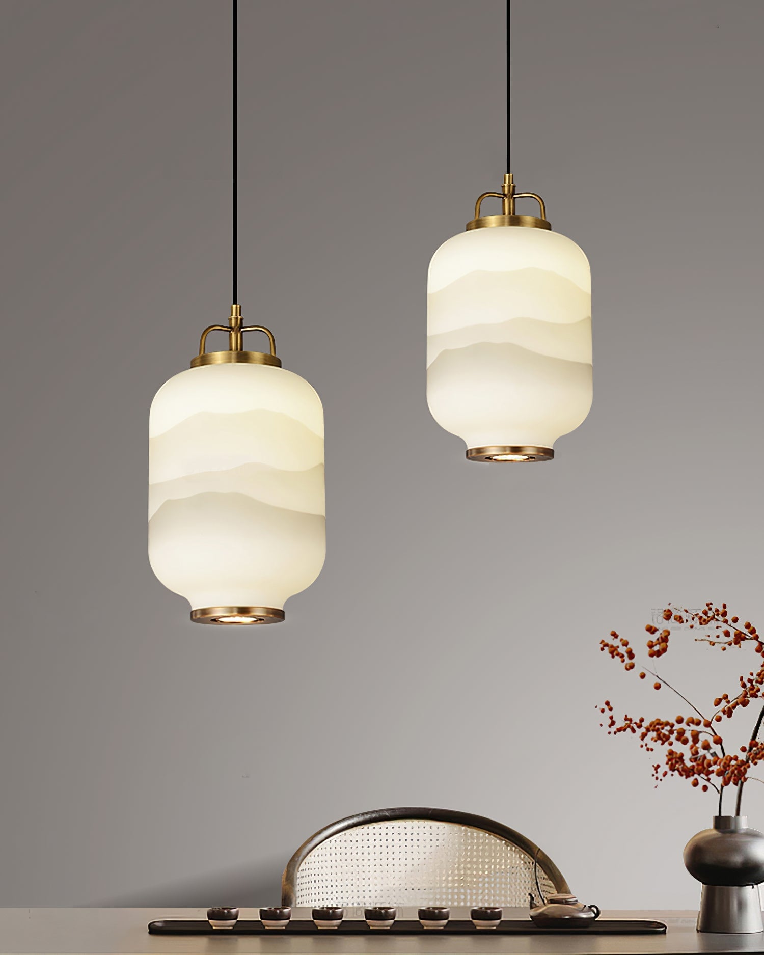 Ezio Tall Mini Glass Pendant Lamp - Lumpaz