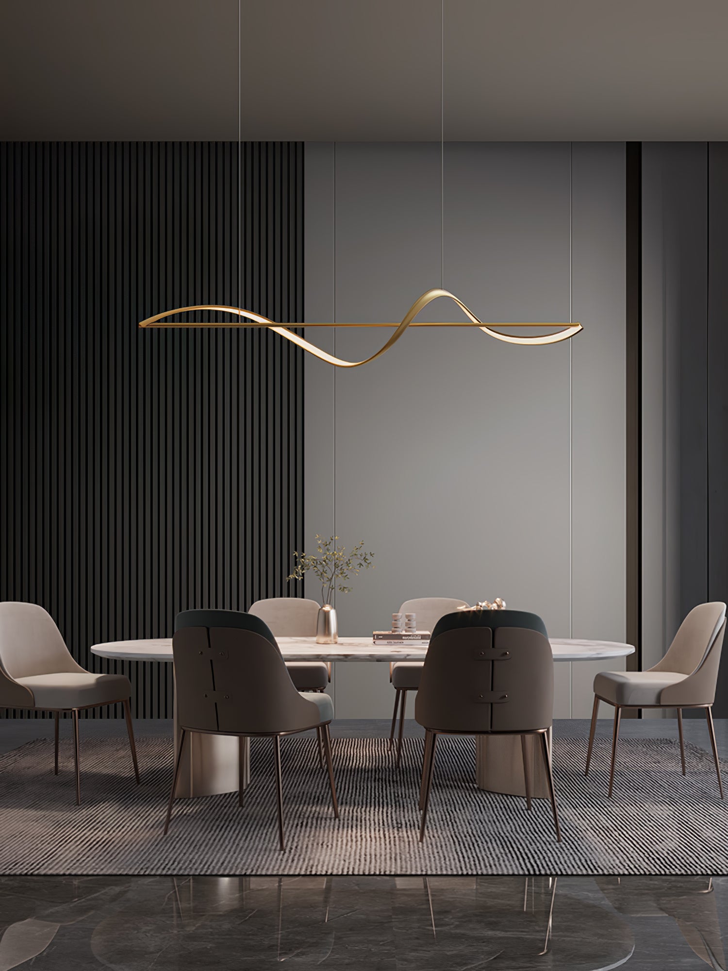 Whisper Linear Island Chandelier - Lumpaz