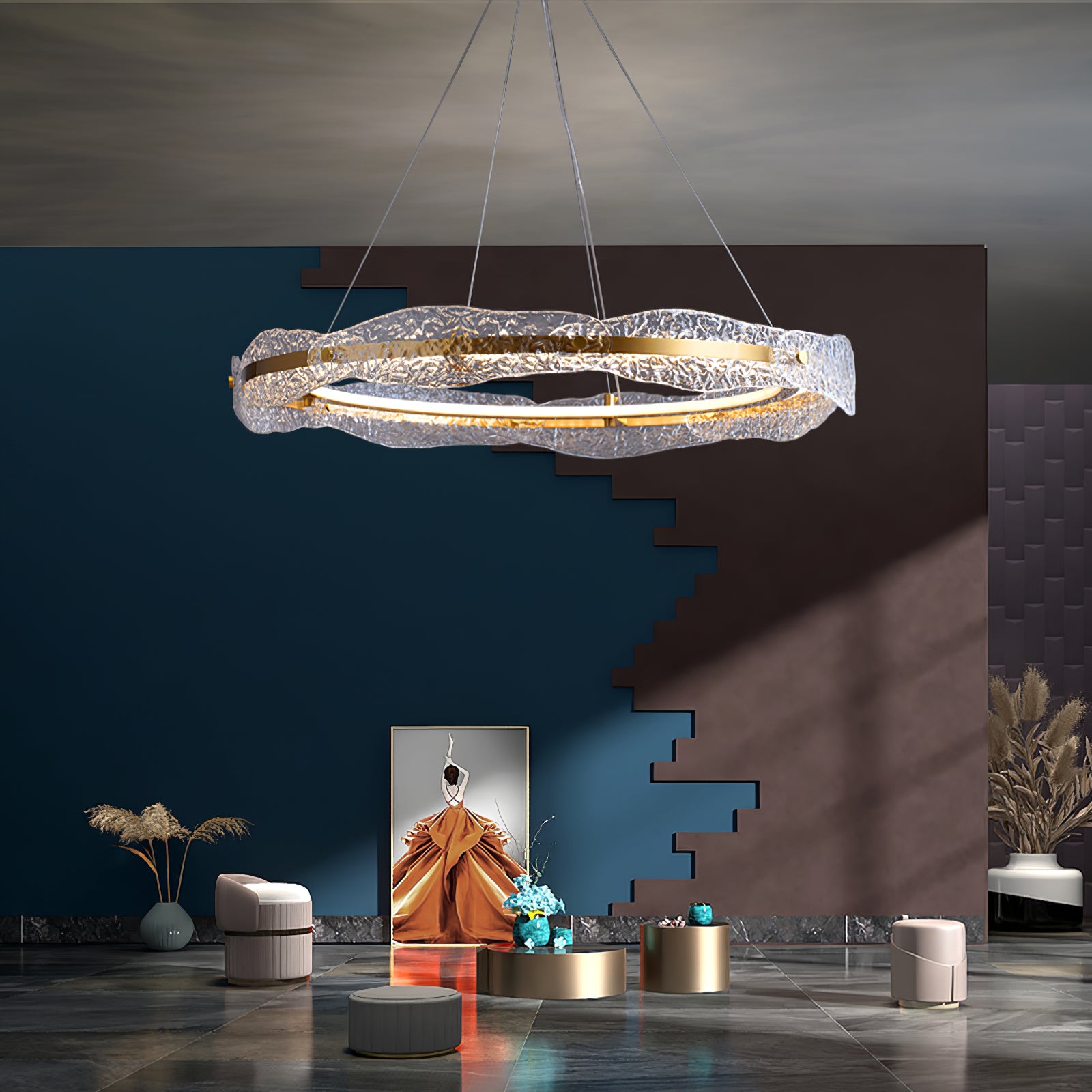 Water Ripple Chandelier - Lumpaz