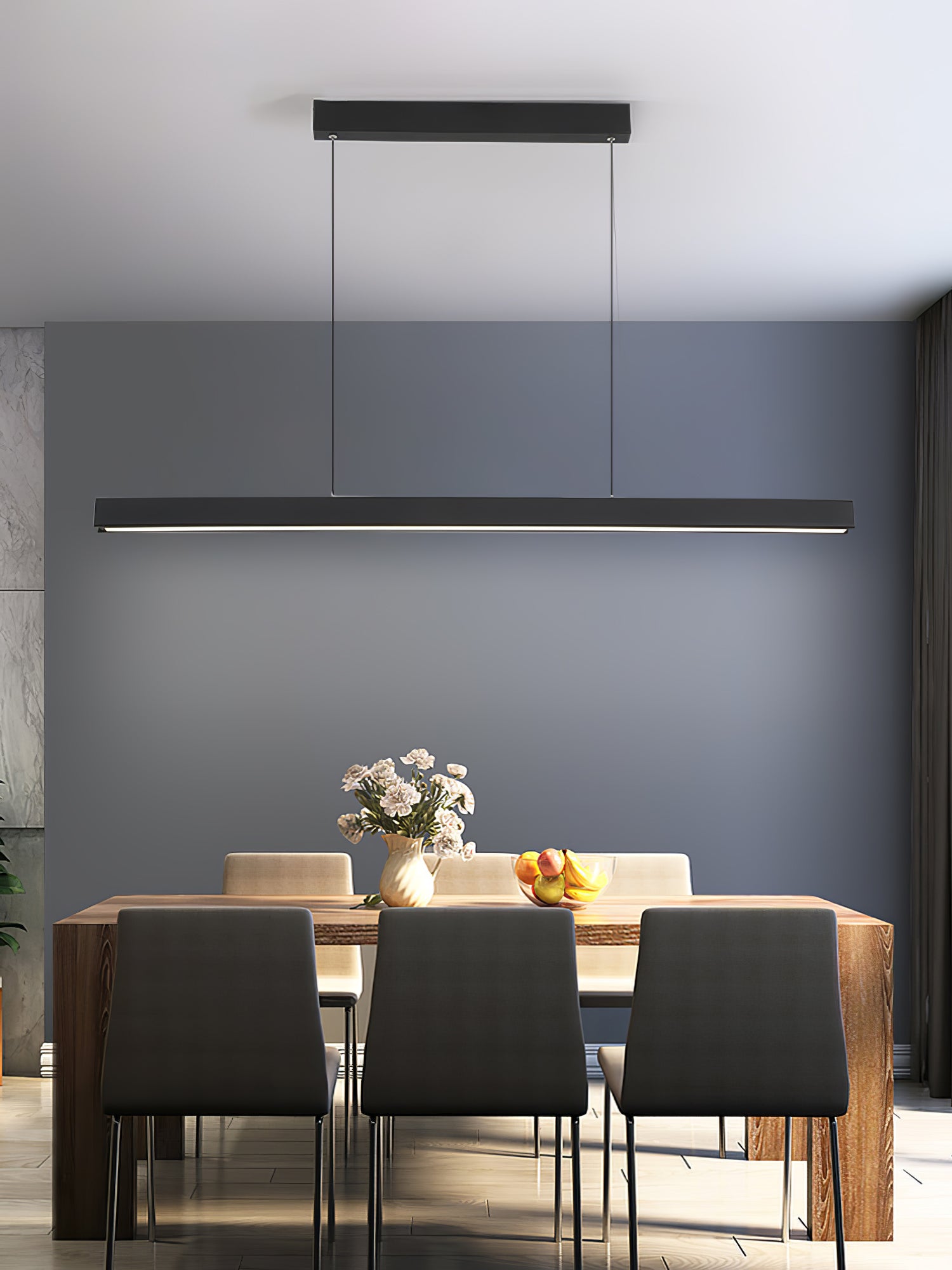 Edge Linear Island Chandelier - Lumpaz