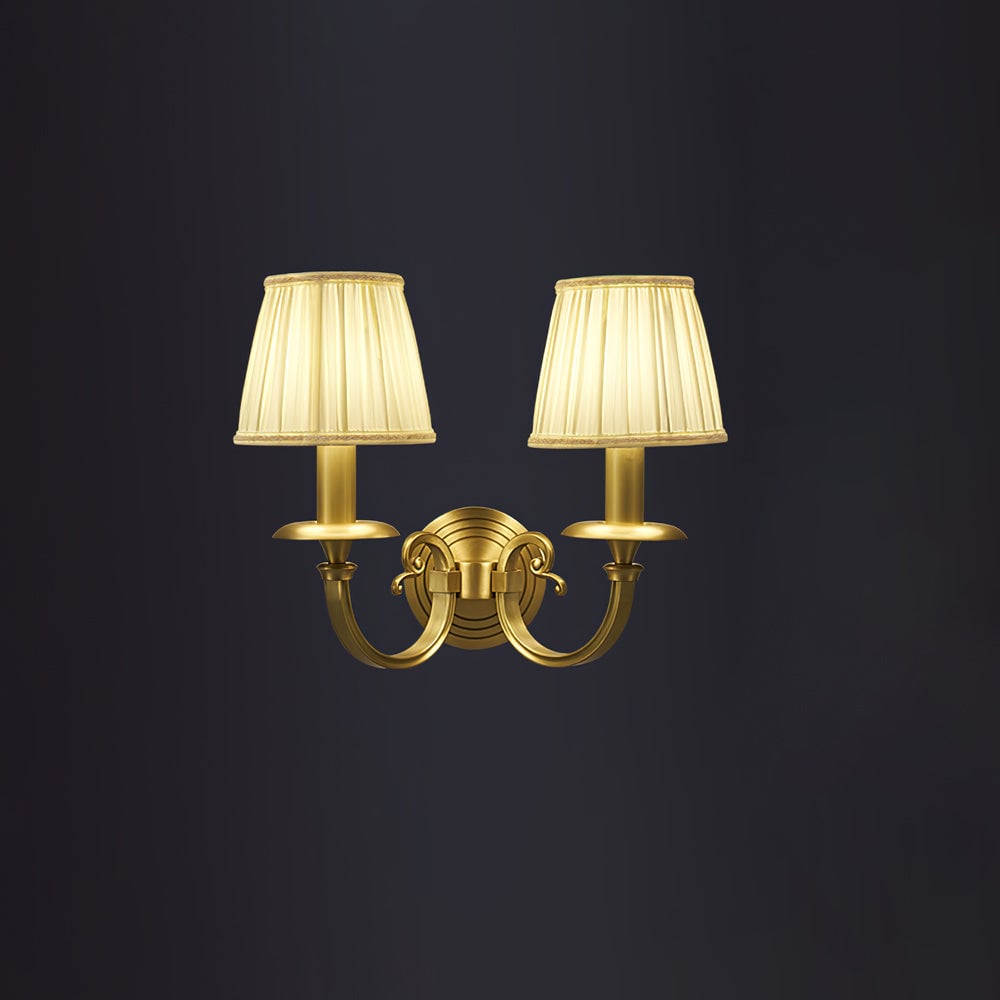 Pleated Brass Wall Lamp - Lumpaz