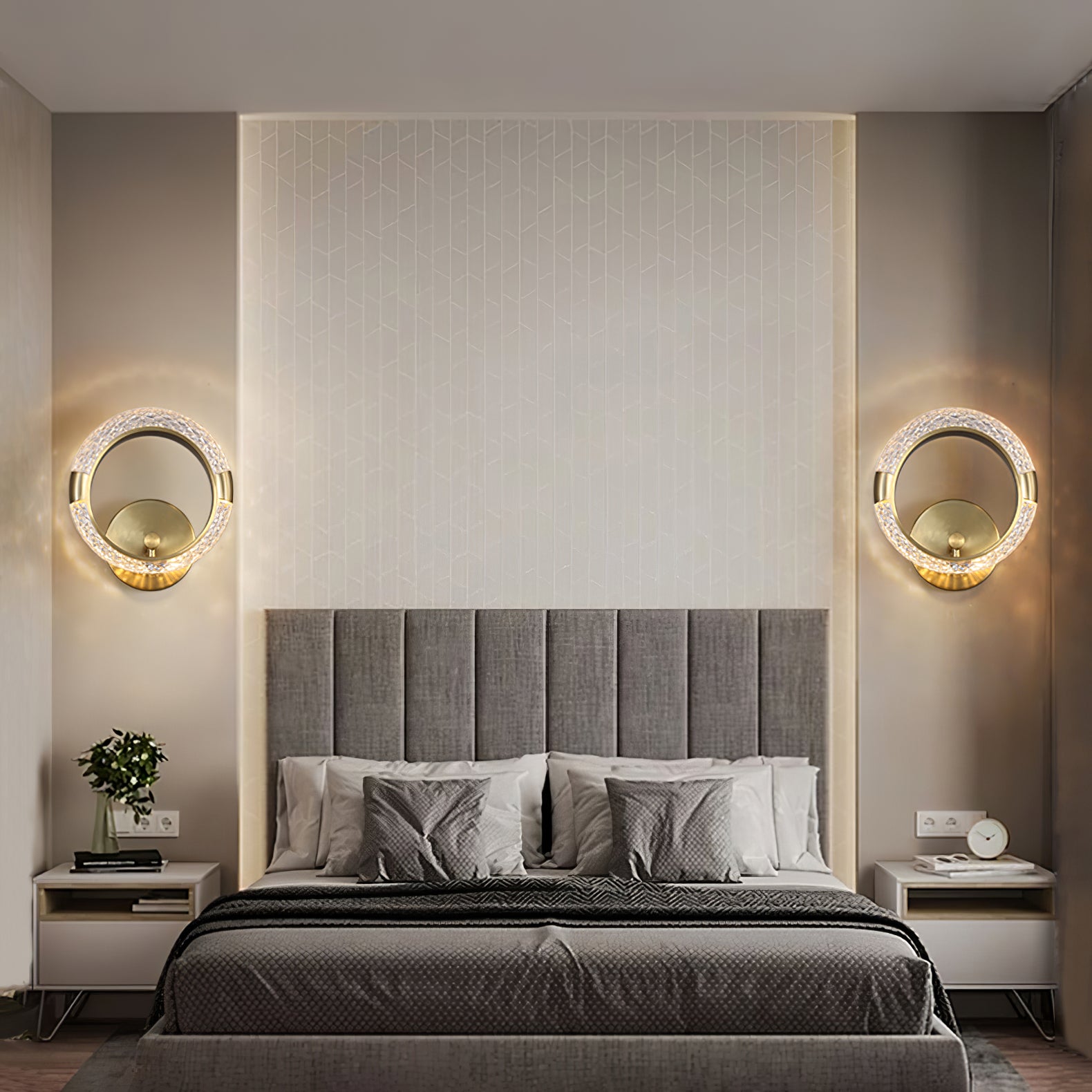 Crystal LED Round Wall Lamp - Lumpaz