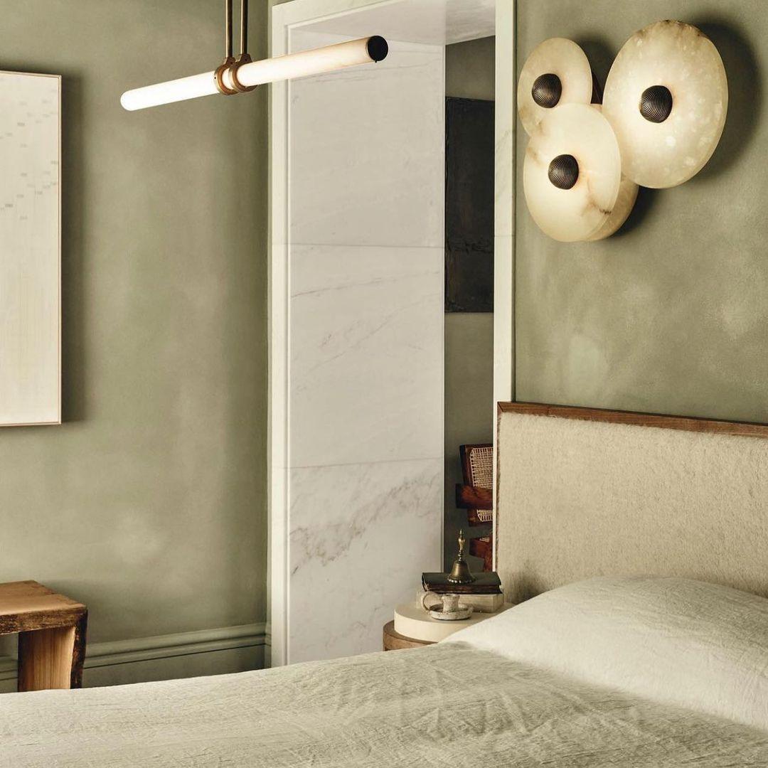 Round Alabaster Combination Wall Lamp - Lumpaz