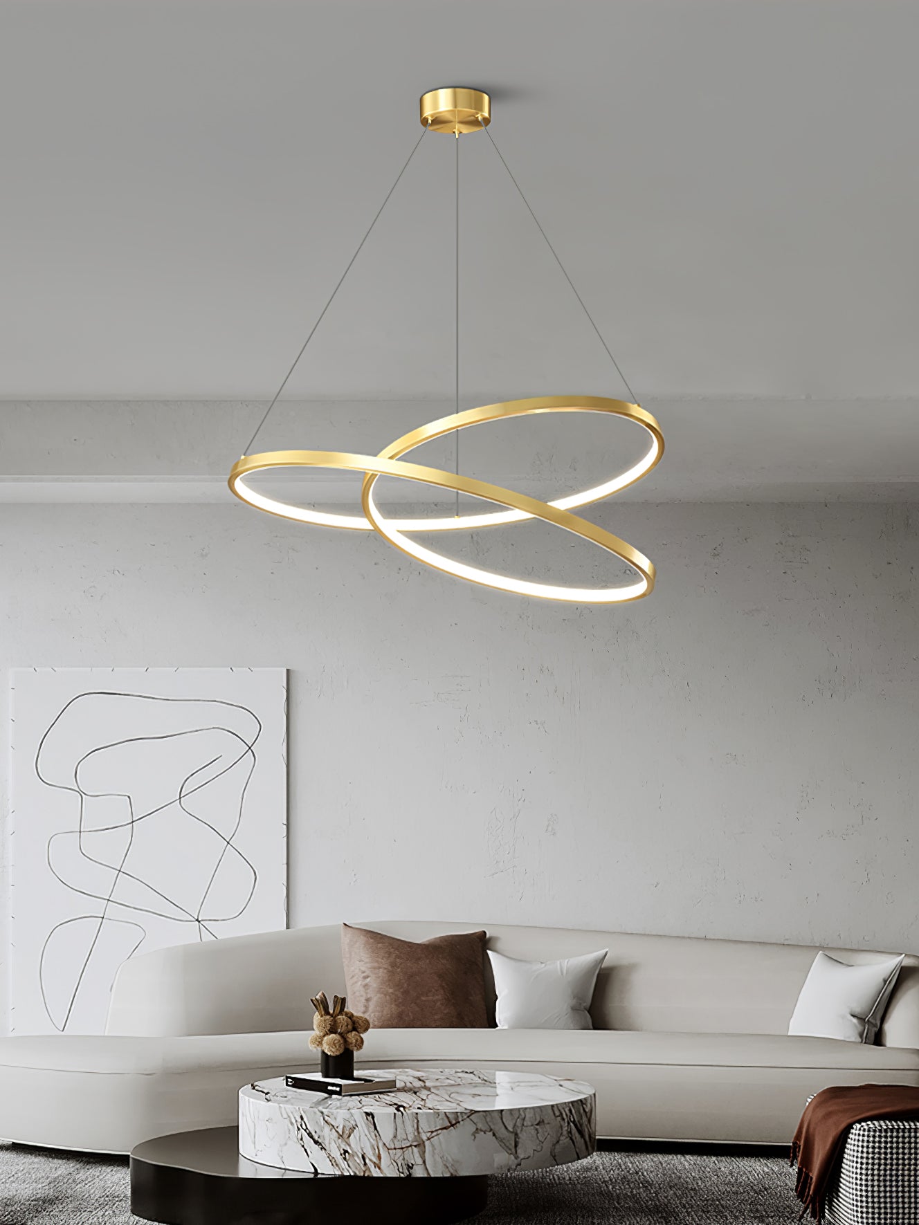 Geometric Curve Chandelier - Lumpaz