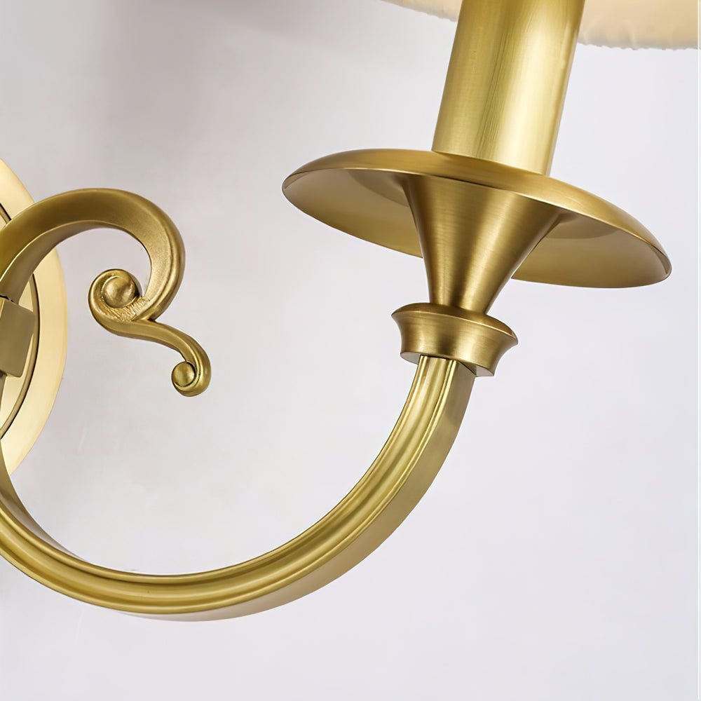 Pleated Brass Wall Lamp - Lumpaz