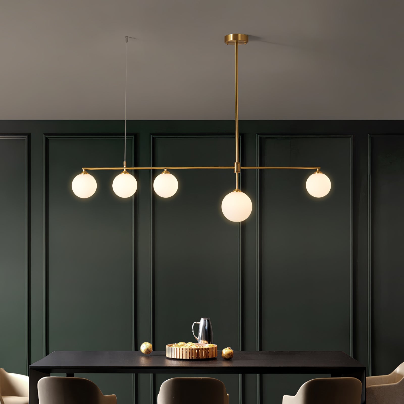 Brass Globe Chandelier - Lumpaz