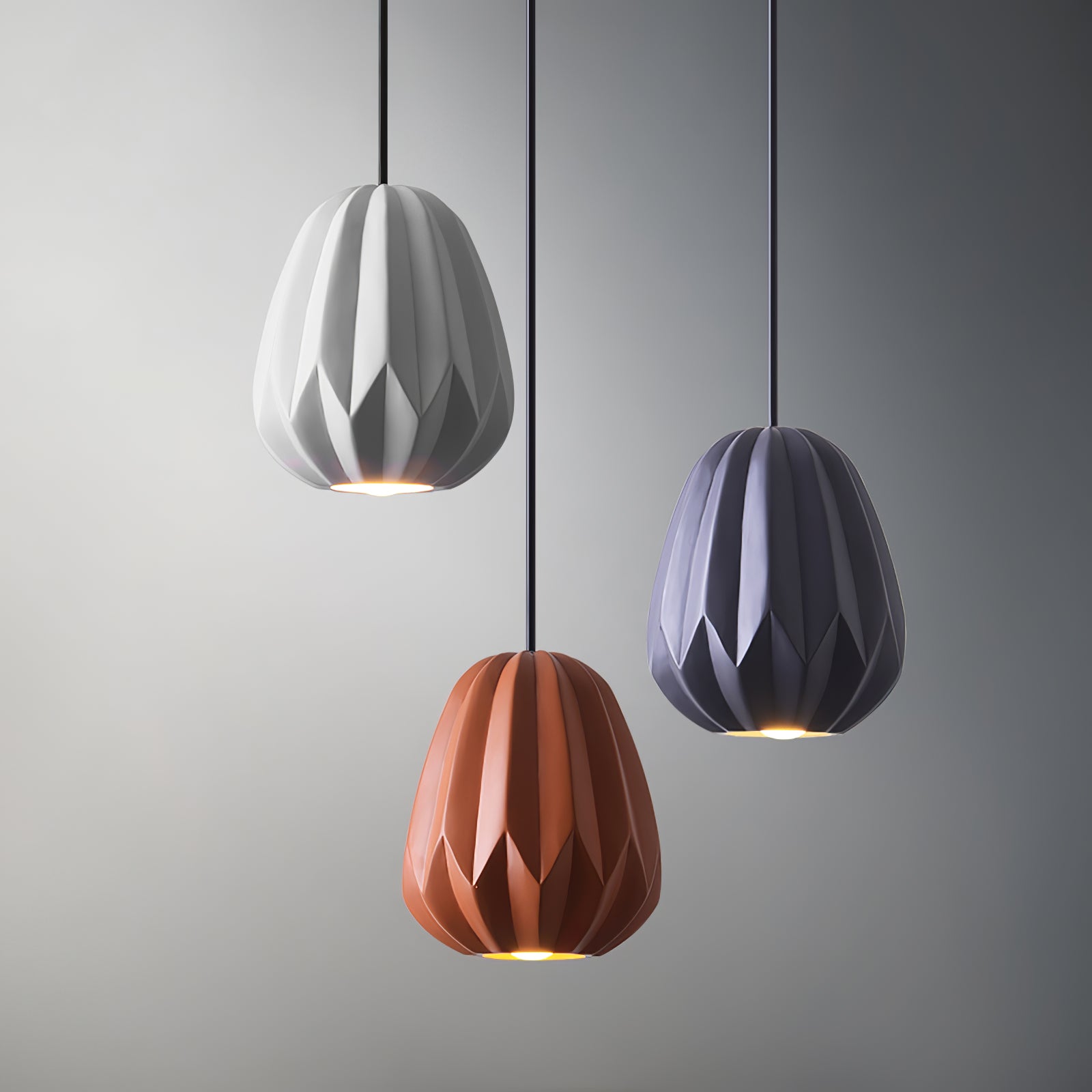 Papaya Resin Pendant Lamp - Lumpaz