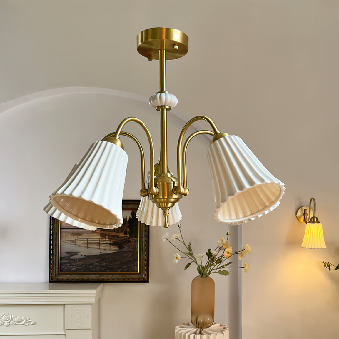 Asea Brass Chandelier - Lumpaz