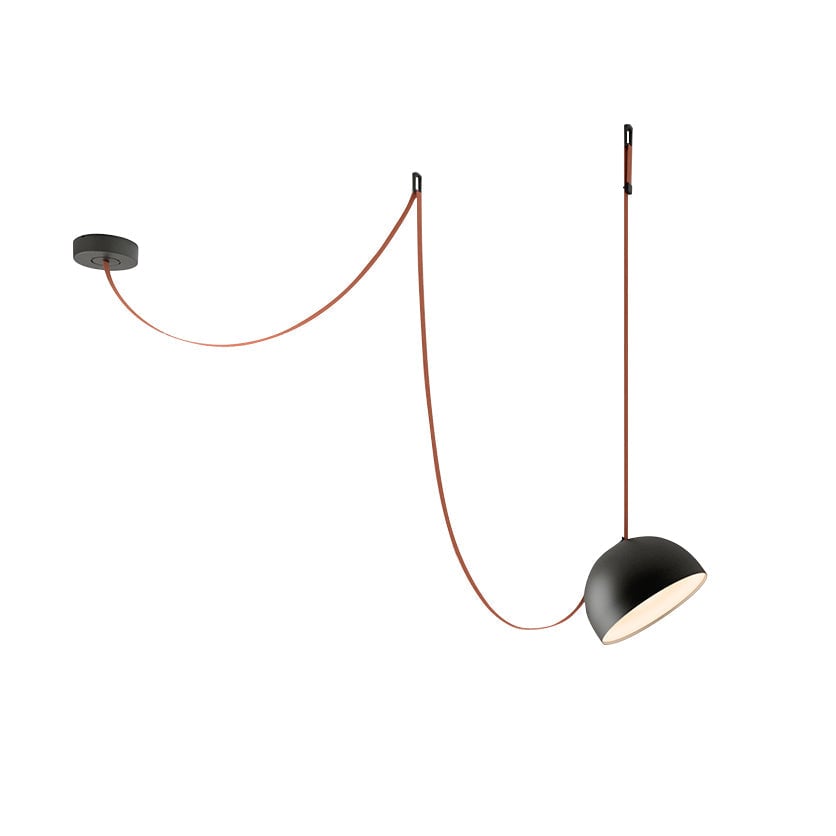 Light Rail Semispheres Leather Pendant Lamp - Lumpaz