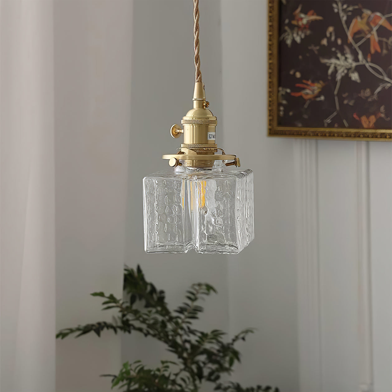 Jewel Glass Brass Pendant Light - Lumpaz
