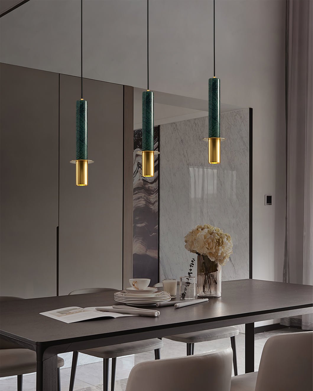 Marble Cylinder Pendant Light - Lumpaz