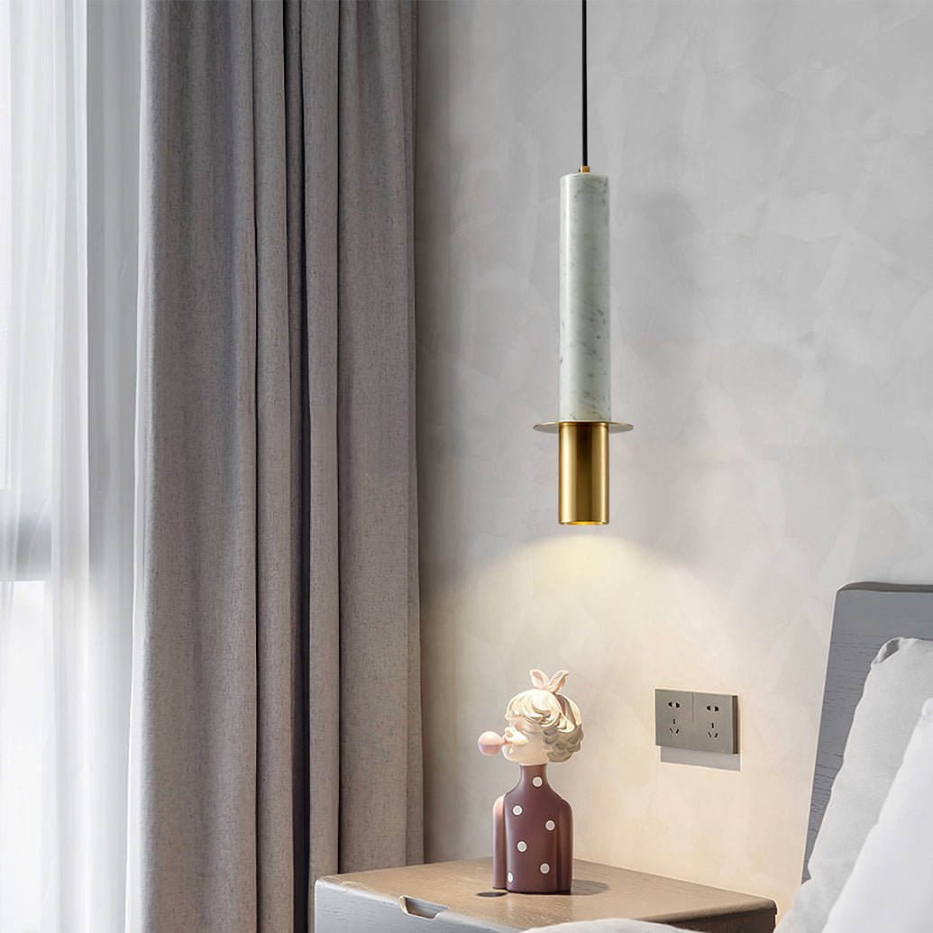 Marble Cylinder Pendant Light - Lumpaz