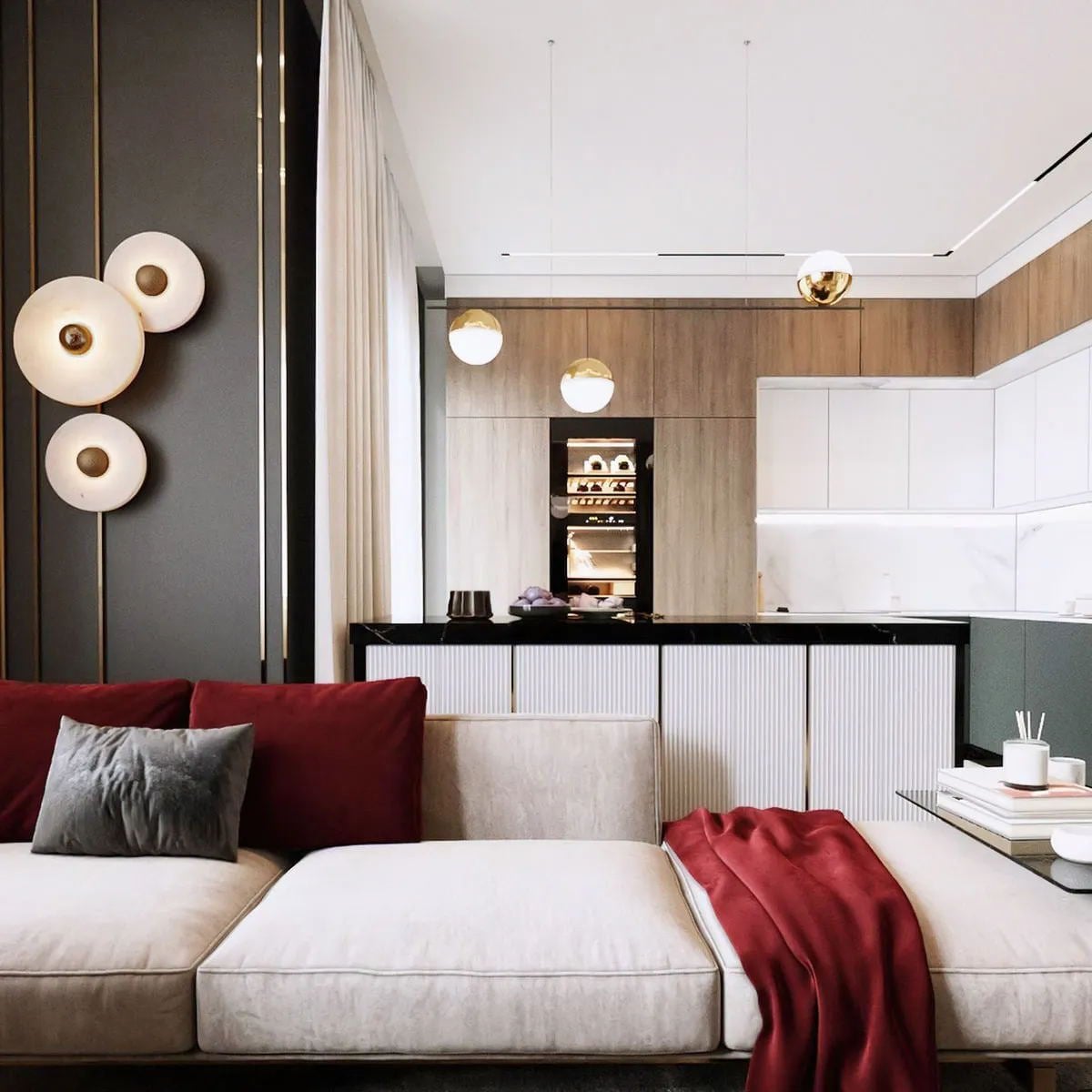 Round Alabaster Wall Lamp - Lumpaz