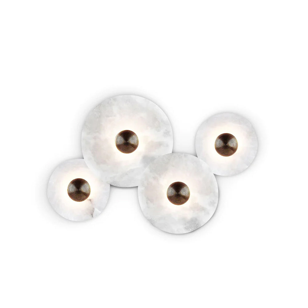 Round Alabaster Combination Wall Lamp - Lumpaz