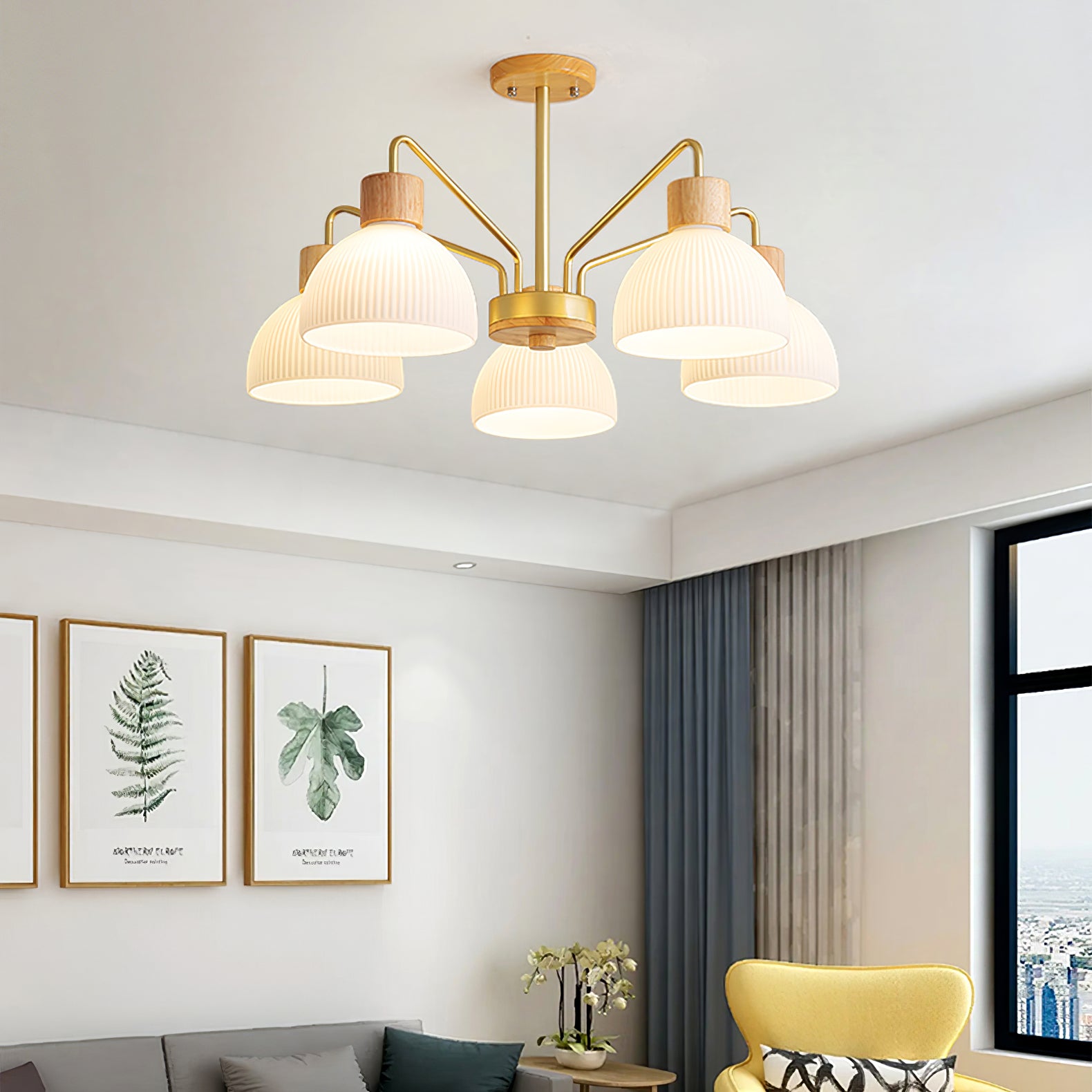 Ribbed Chandelier - Lumpaz