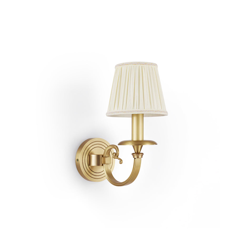 Pleated Brass Wall Lamp - Lumpaz