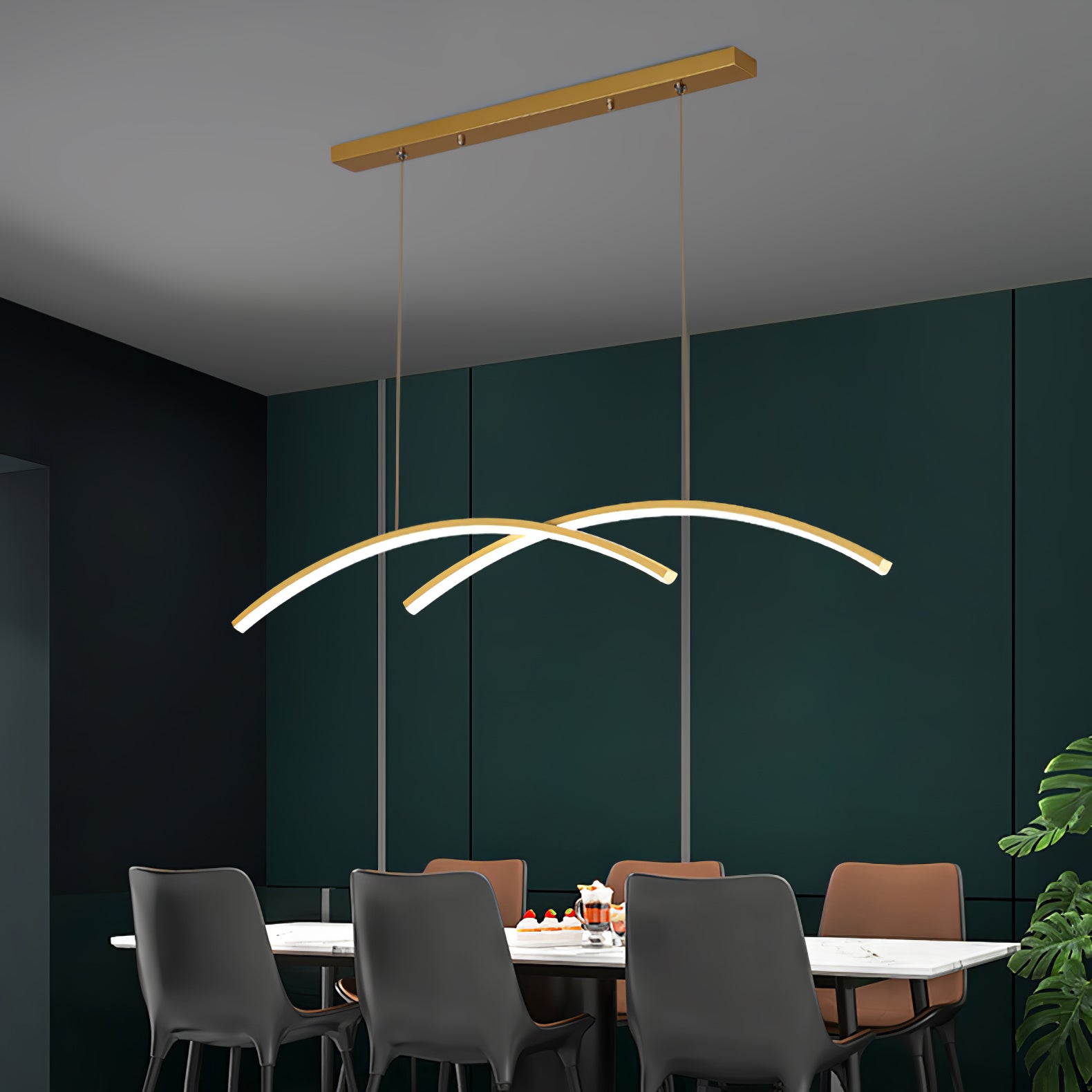 Oscillating Strip Island Chandelier - Lumpaz