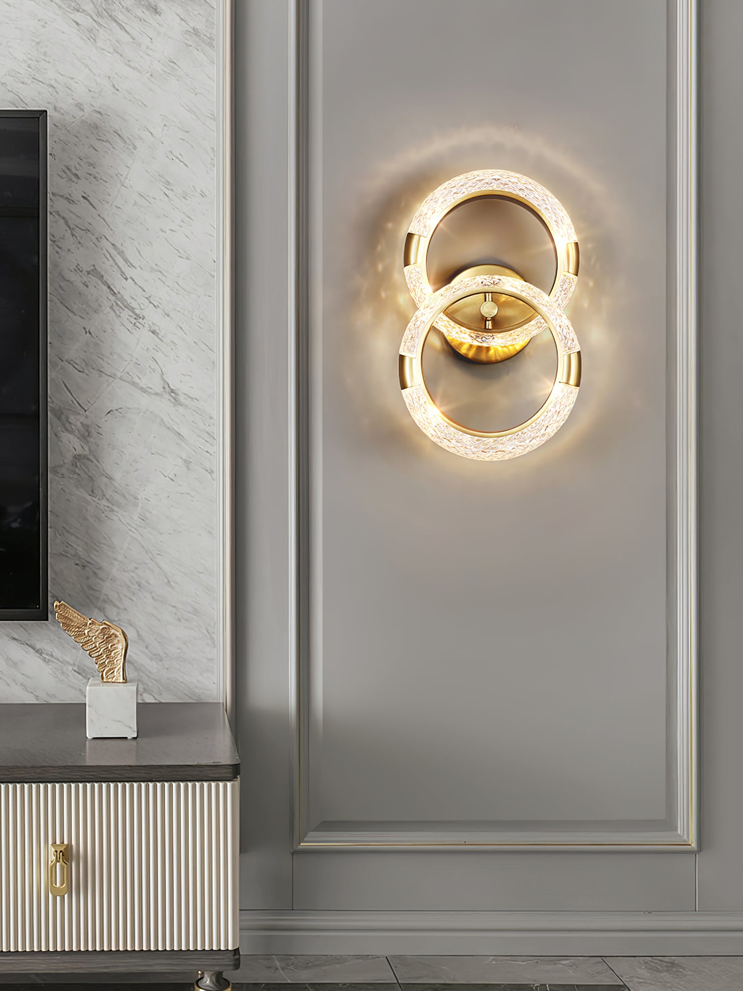 Crystal LED Round Wall Lamp - Lumpaz