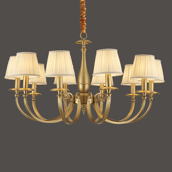 Pleated Brass Chandelier - Lumpaz