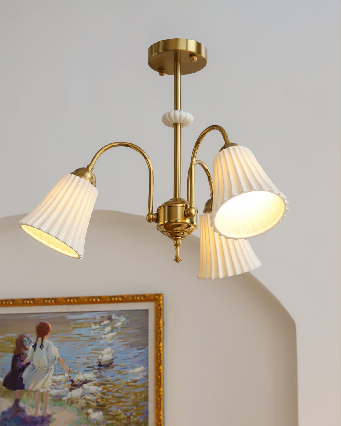 Asea Brass Chandelier - Lumpaz
