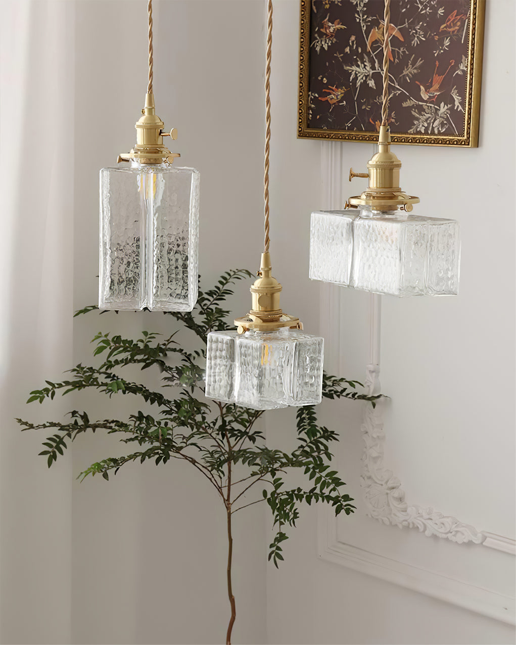 Jewel Glass Brass Pendant Light - Lumpaz