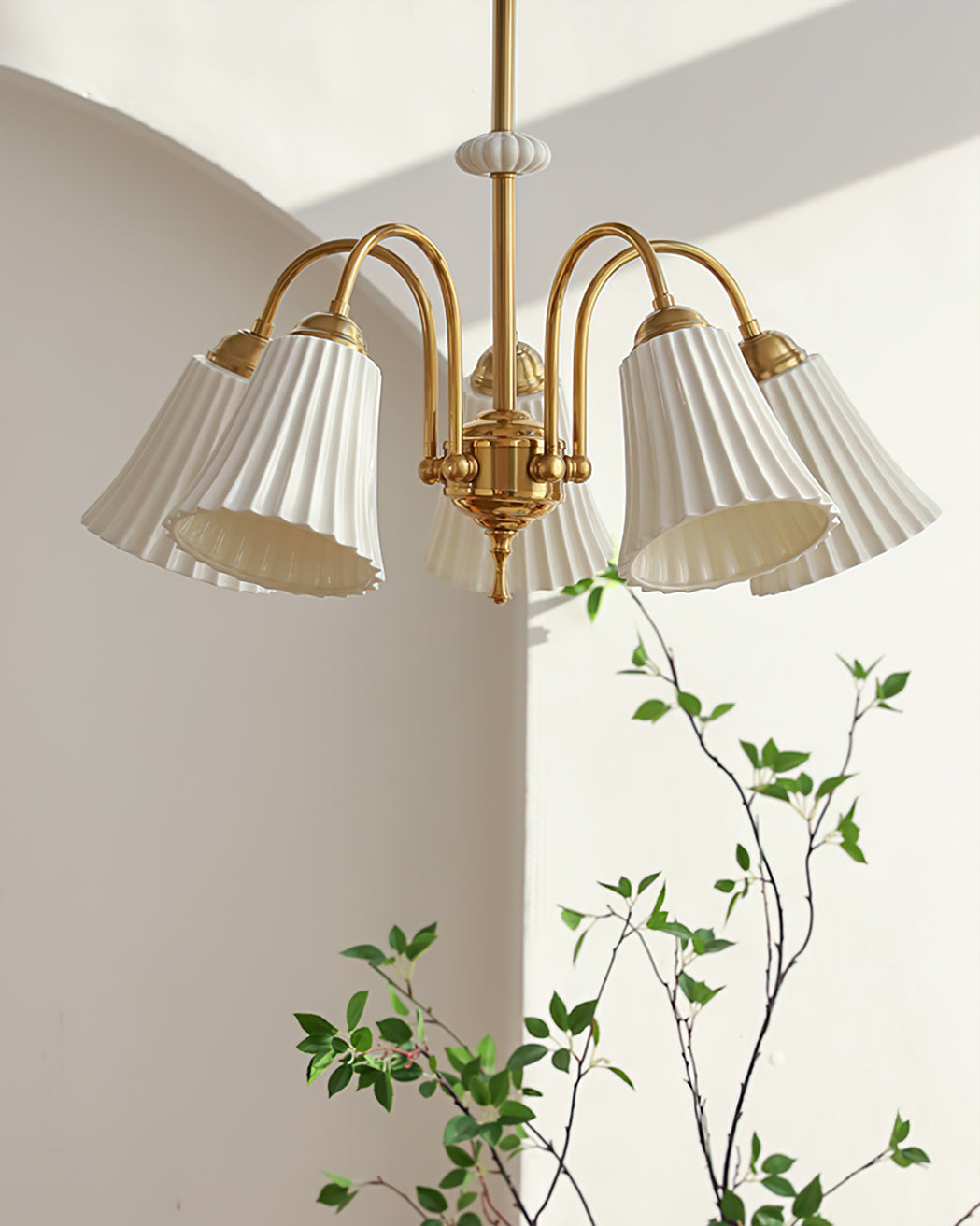 Asea Brass Chandelier - Lumpaz