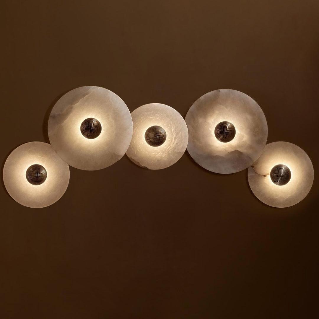 Round Alabaster Combination Wall Lamp - Lumpaz