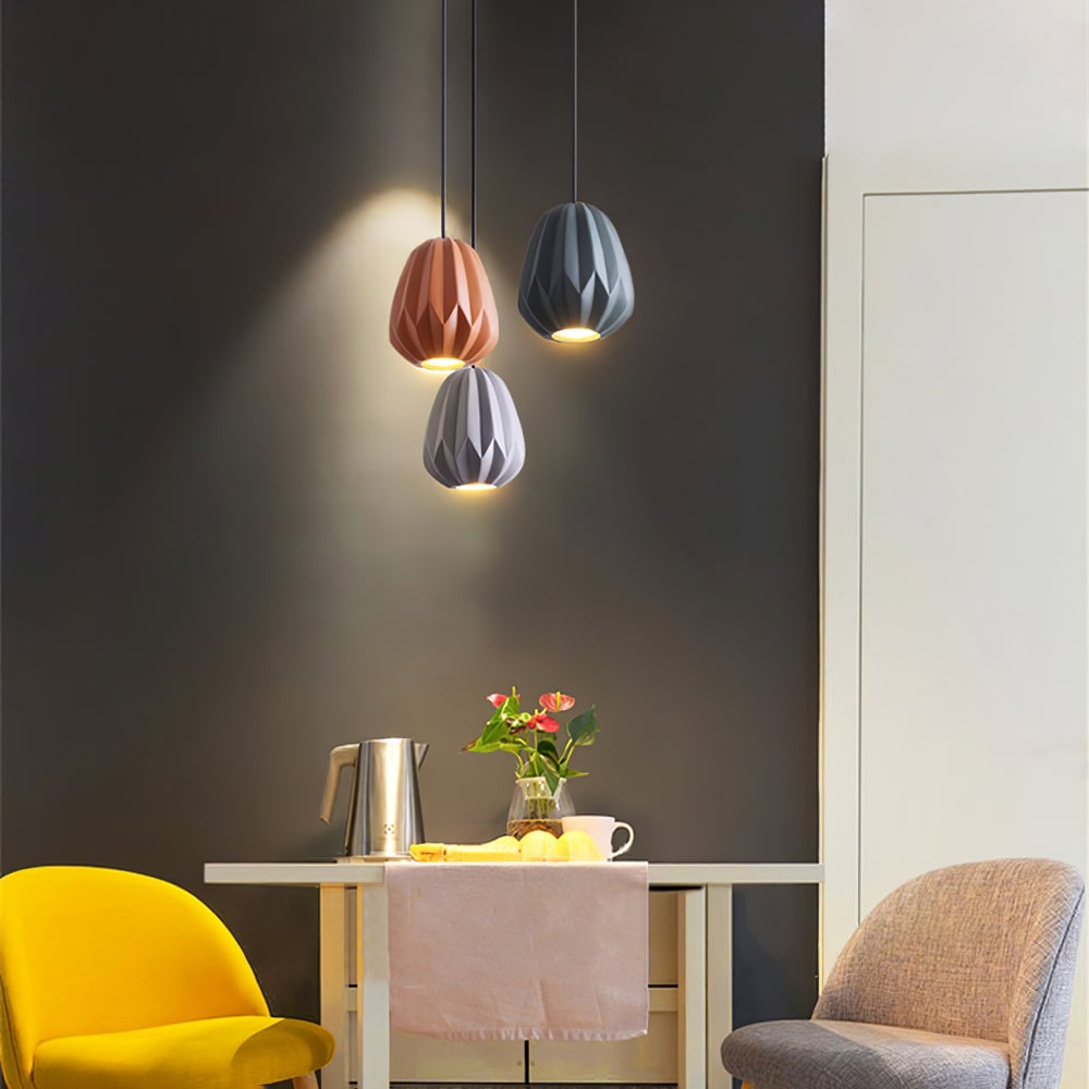 Papaya Resin Pendant Lamp - Lumpaz