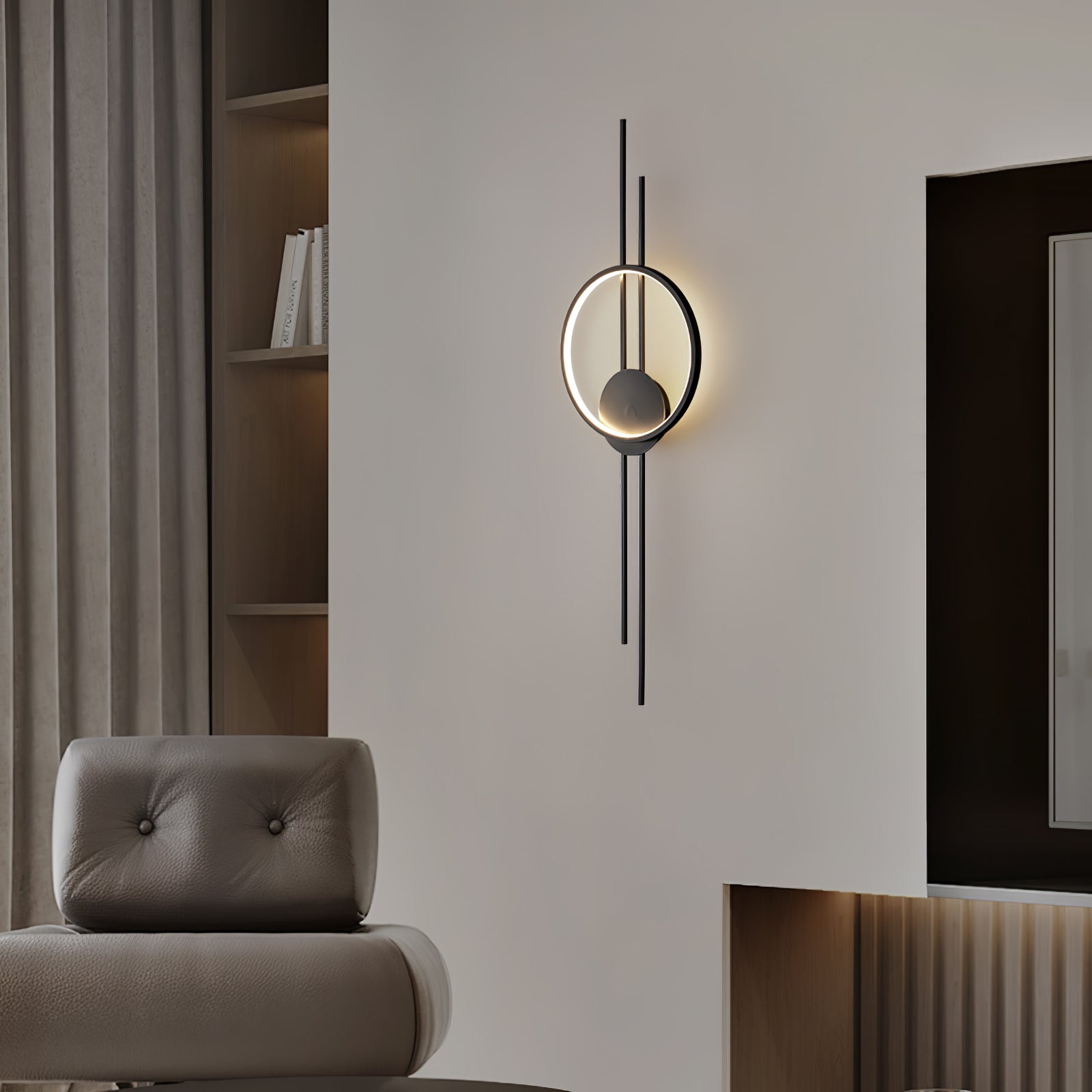 Circle And Line Wall Lamp - Lumpaz