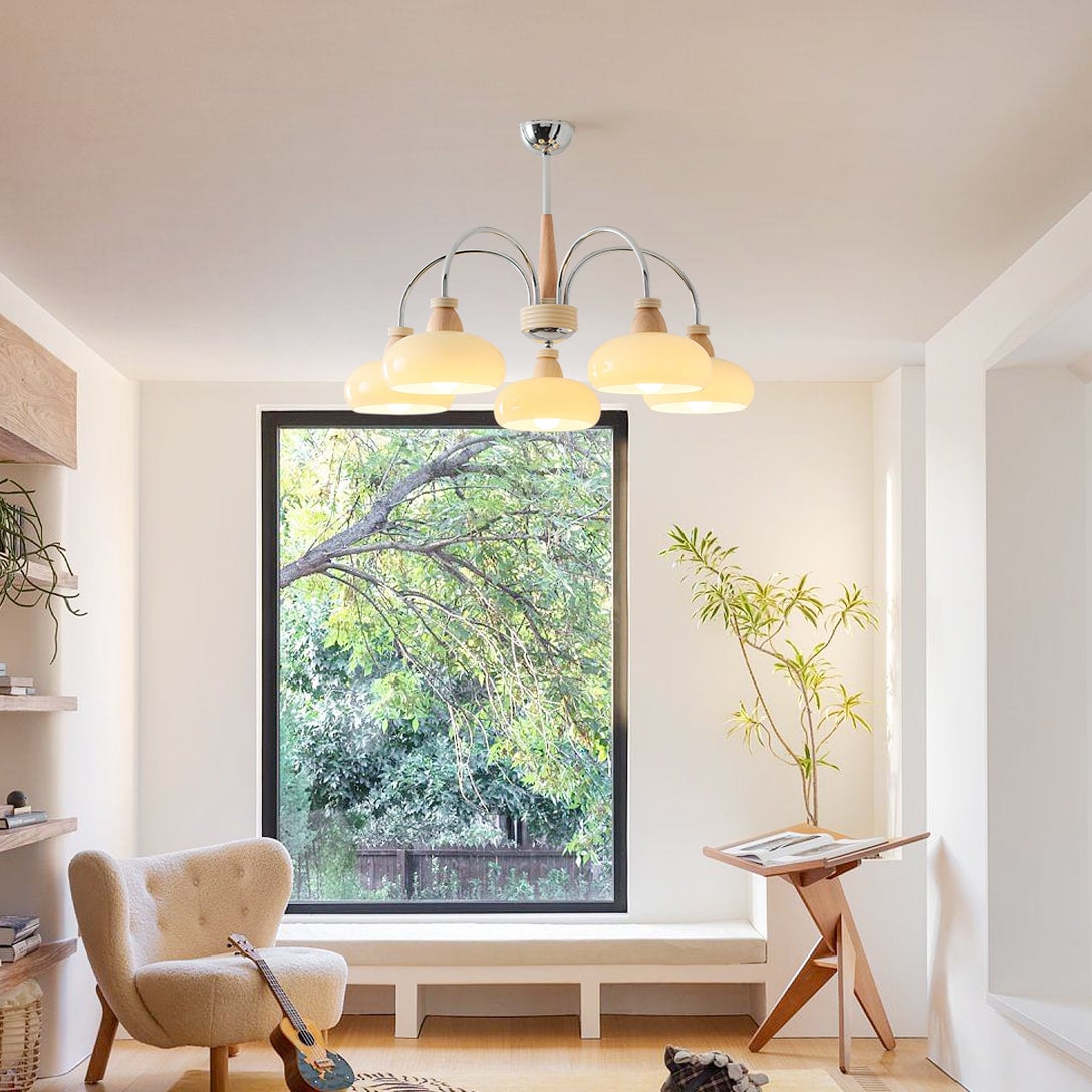 Persimmon Wood Chandelier - Lumpaz