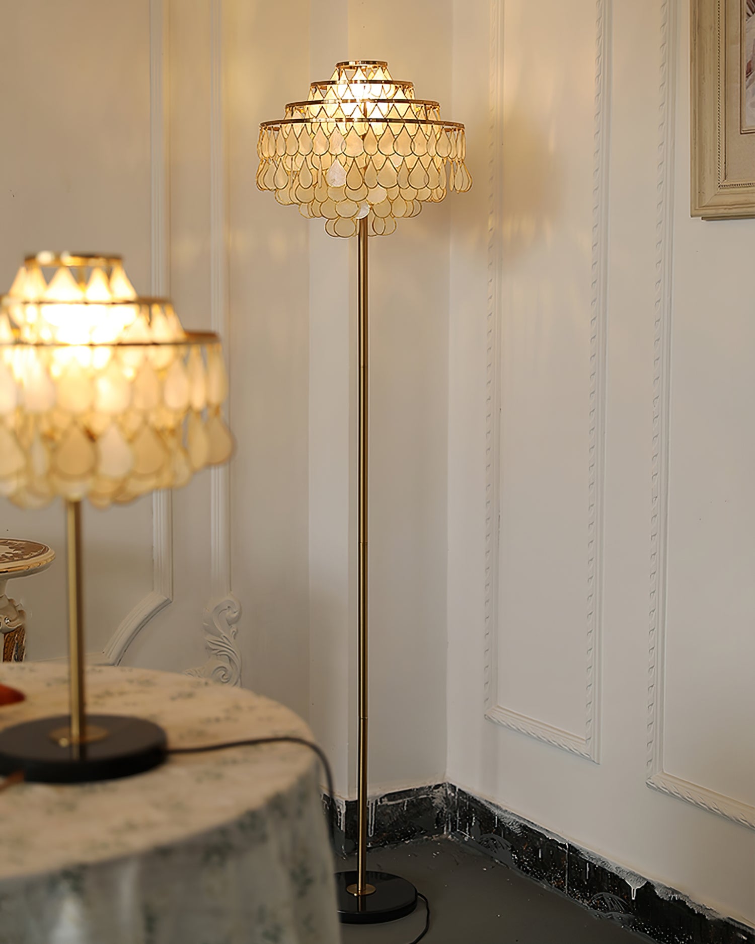 Capiz shell floor lamp cheap