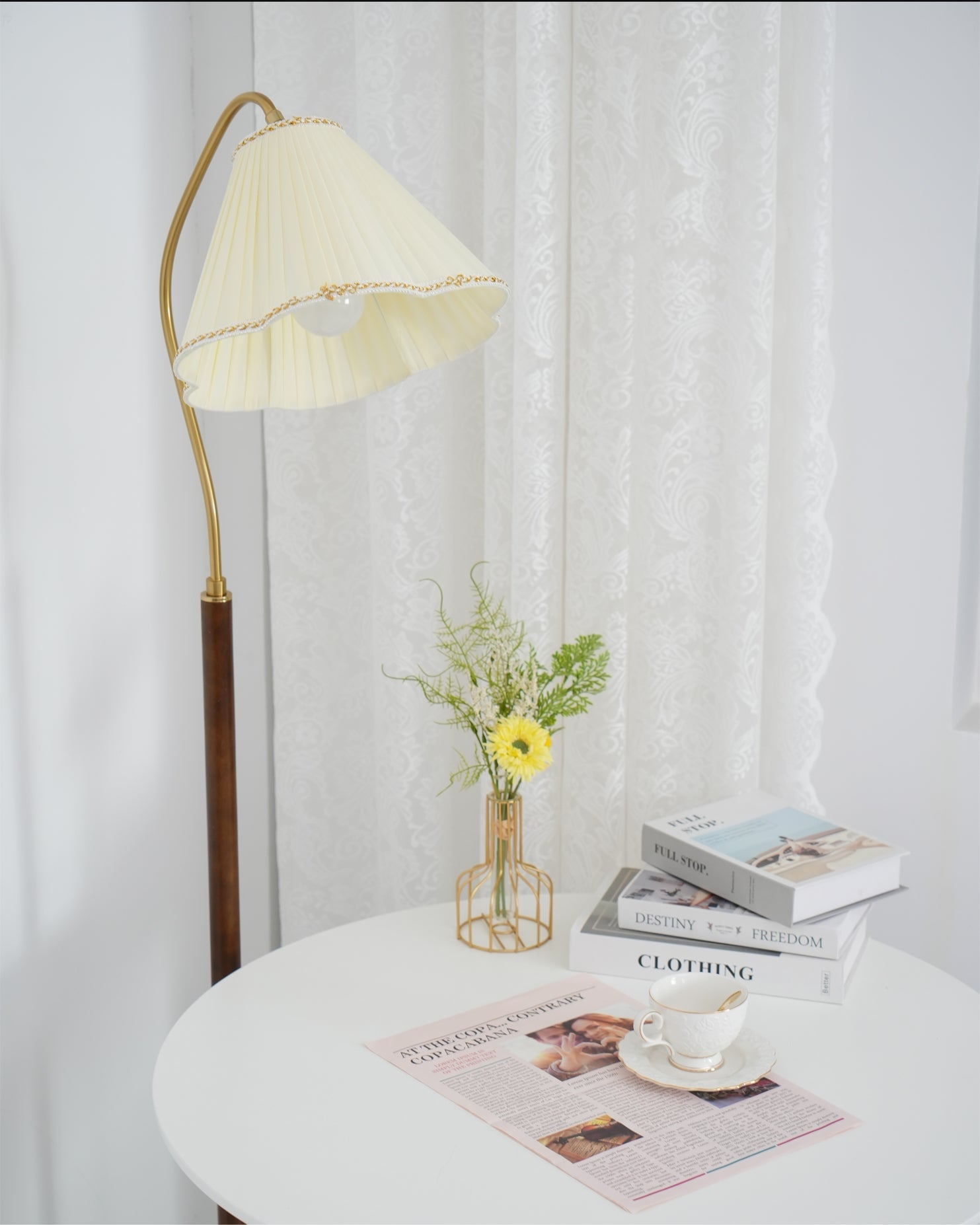 Florentine Fabric Floor Lamp - Lumpaz