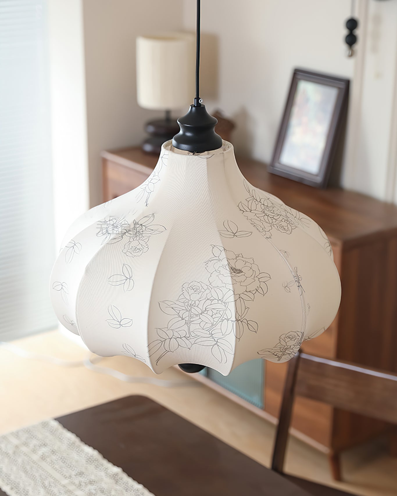 Chestnut Fabric Pendant Lamp - Lumpaz